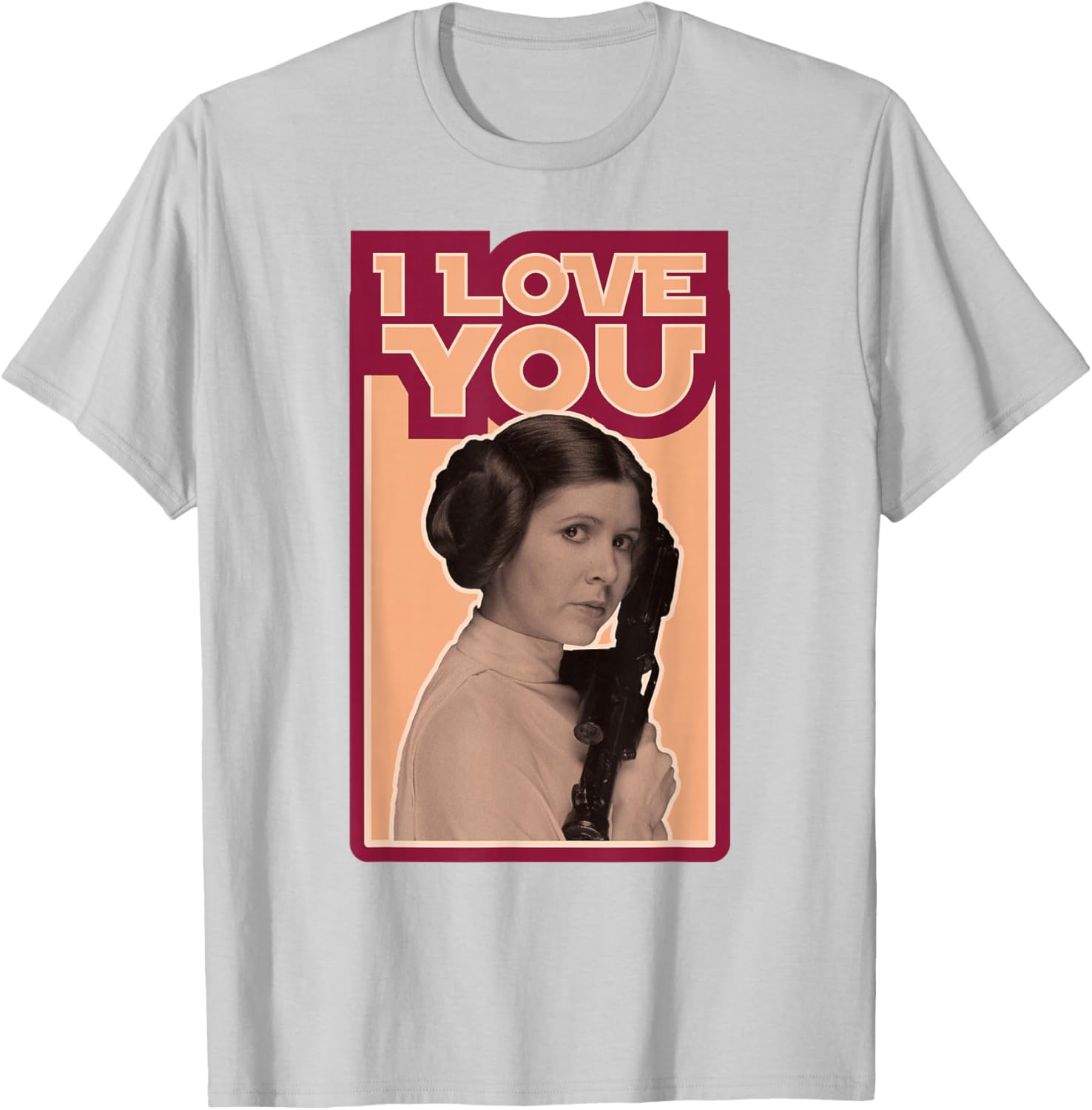 Star Wars Valentine's Day Princess Leia I Love You Vintage T-Shirt - 1