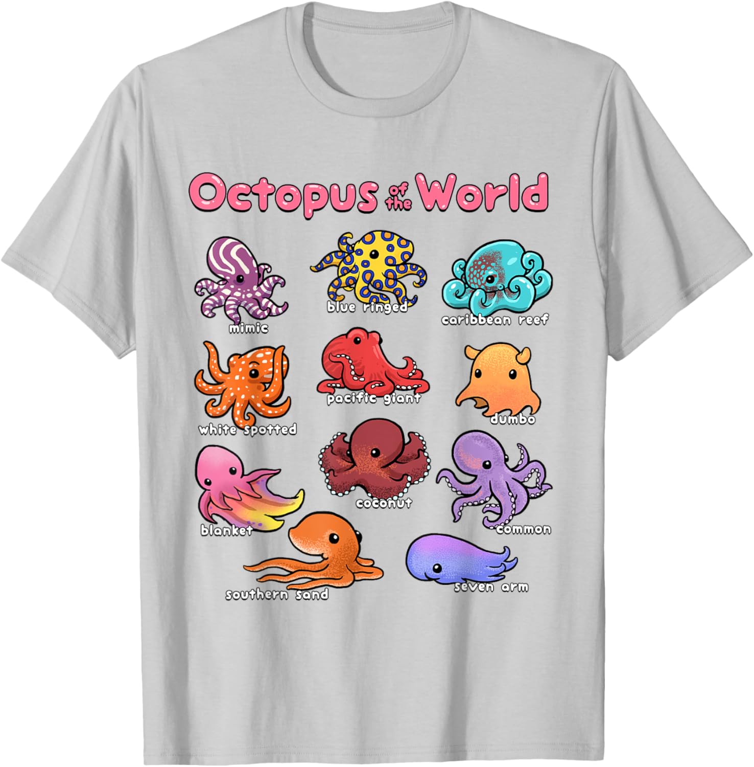 Octopus Sea Animals T-Shirt for Marine Life Lovers and Ocean Enthusiasts - 12