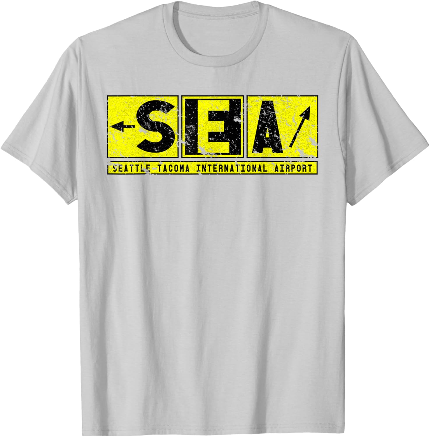 Vintage SEA Seattle Tacoma Airport Taxiway Sign Pilot T-Shirt - 20