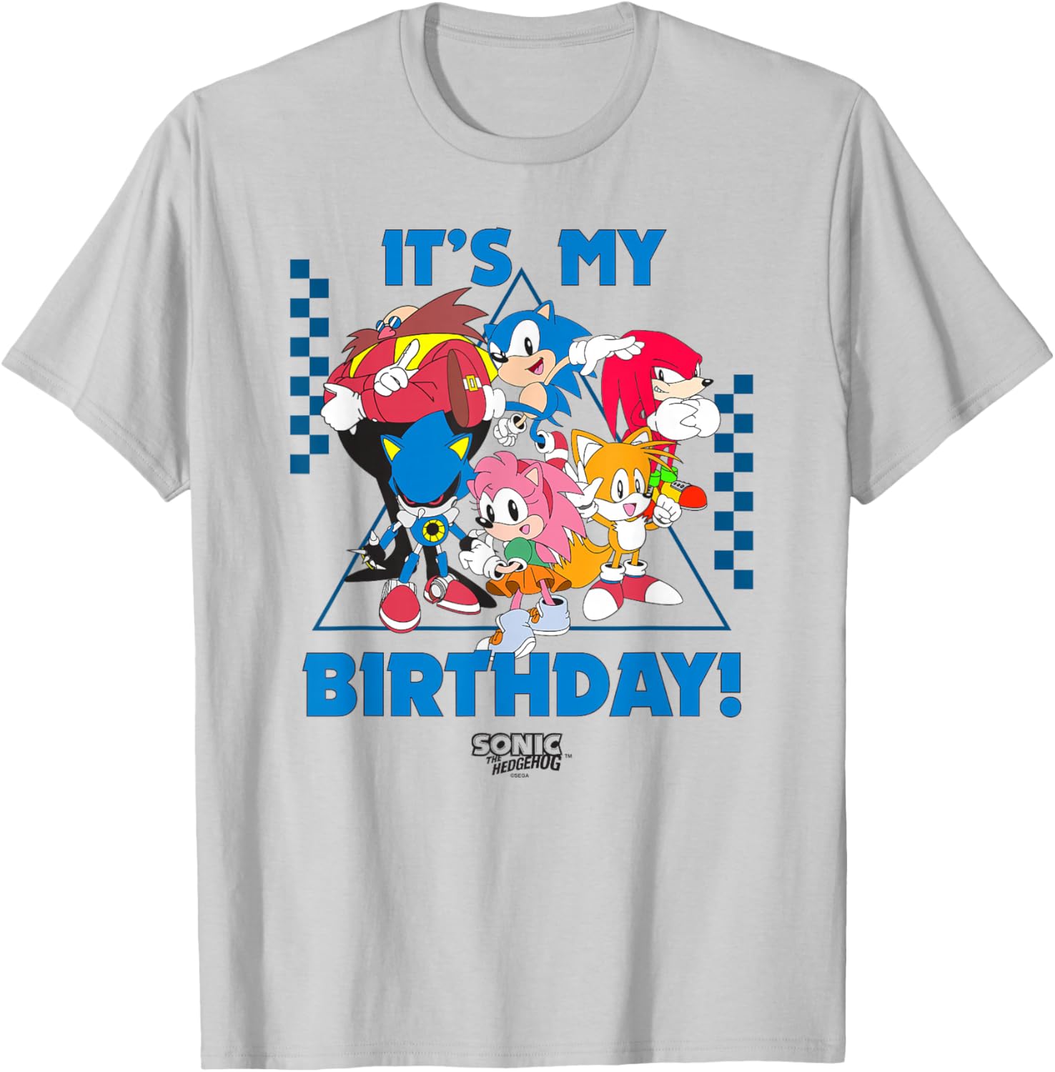 Sonic The Hedgehog It's My B-Day Group Shot T-Shirt for Kids and Adults - 3