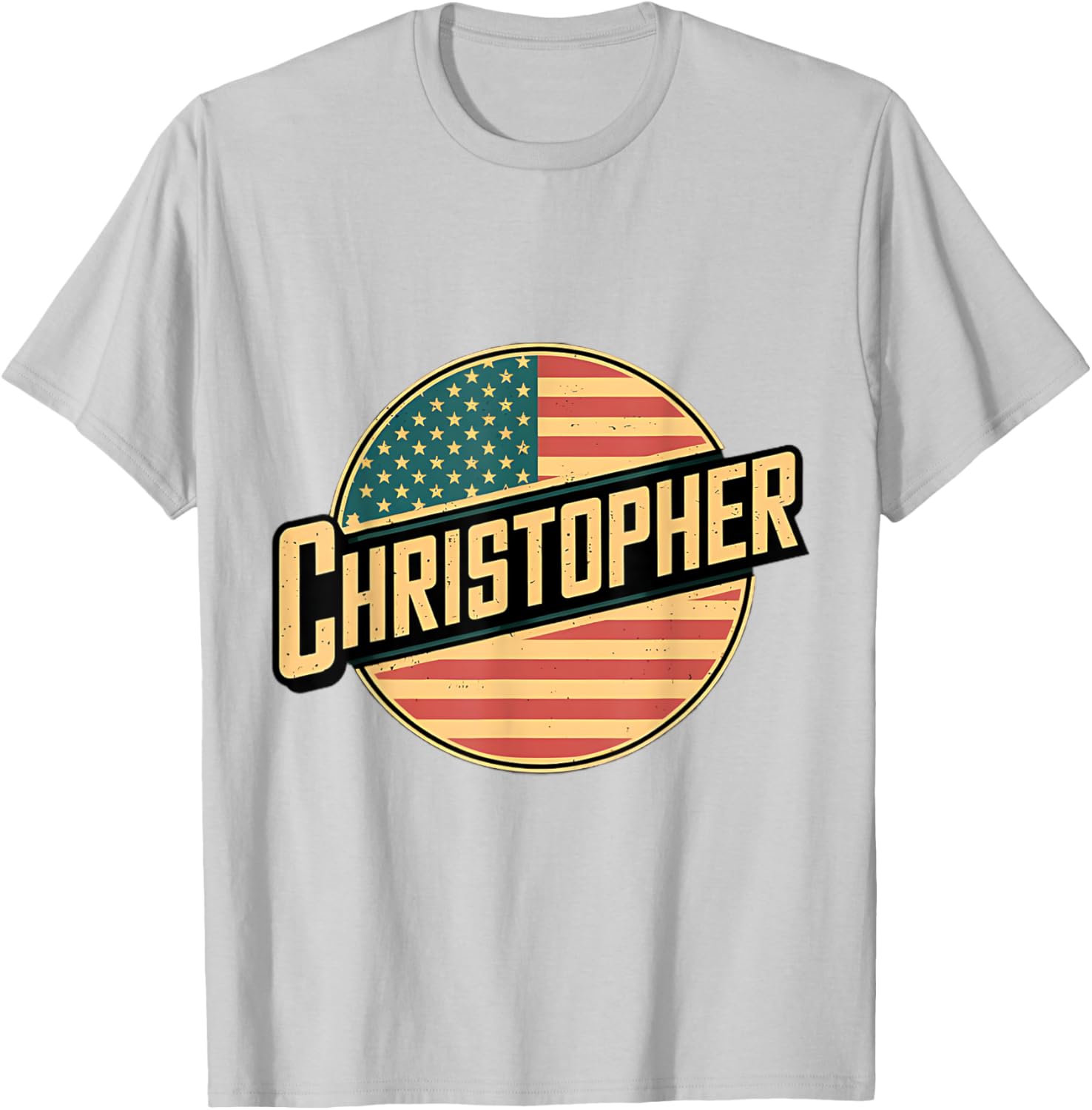 Personalized CHRISTOPHER USA Flag T-Shirt for Patriotic Style - 2