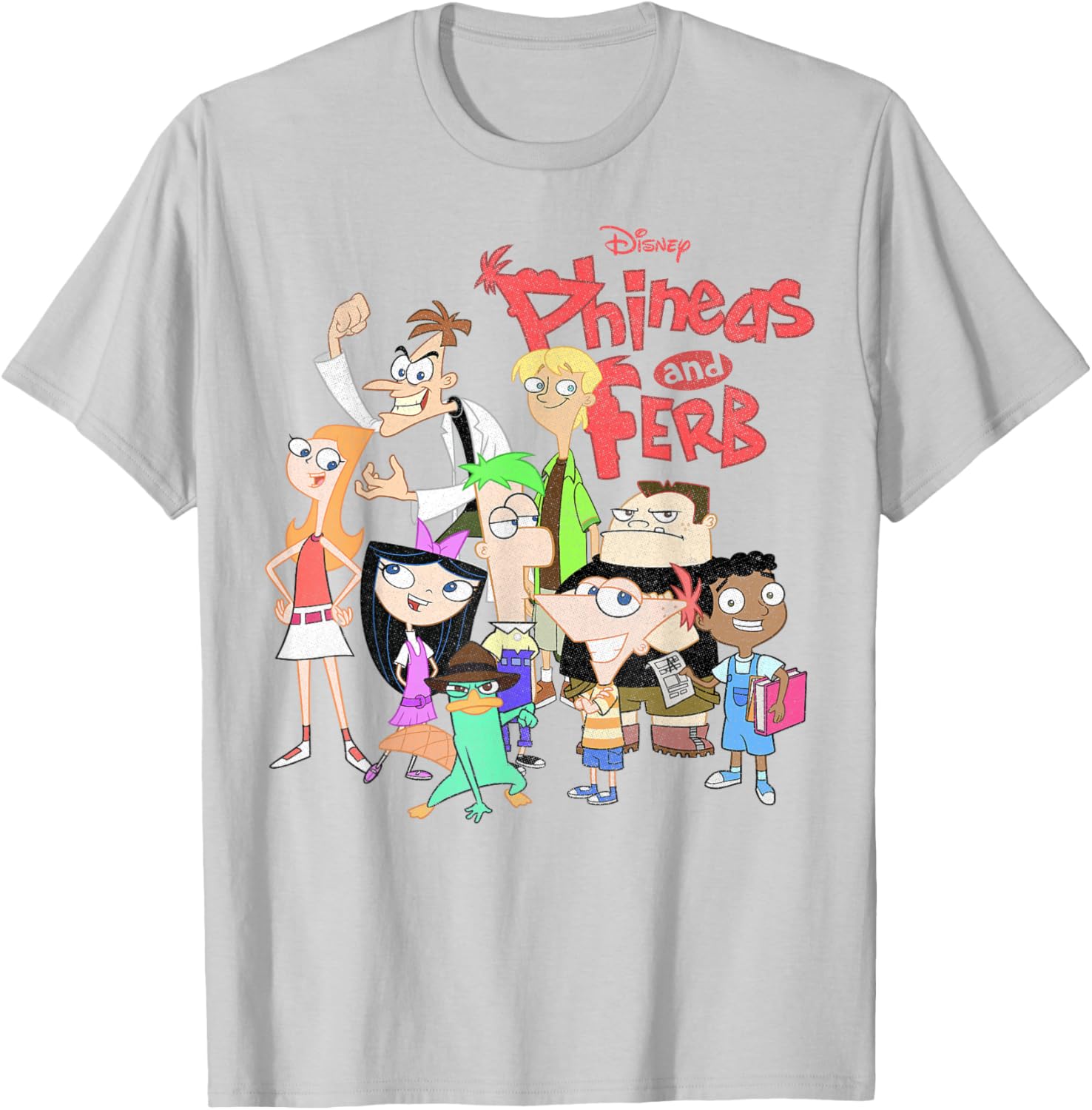 Phineas And Ferb Group Logo T-Shirt for Fun Disney Fans - 1