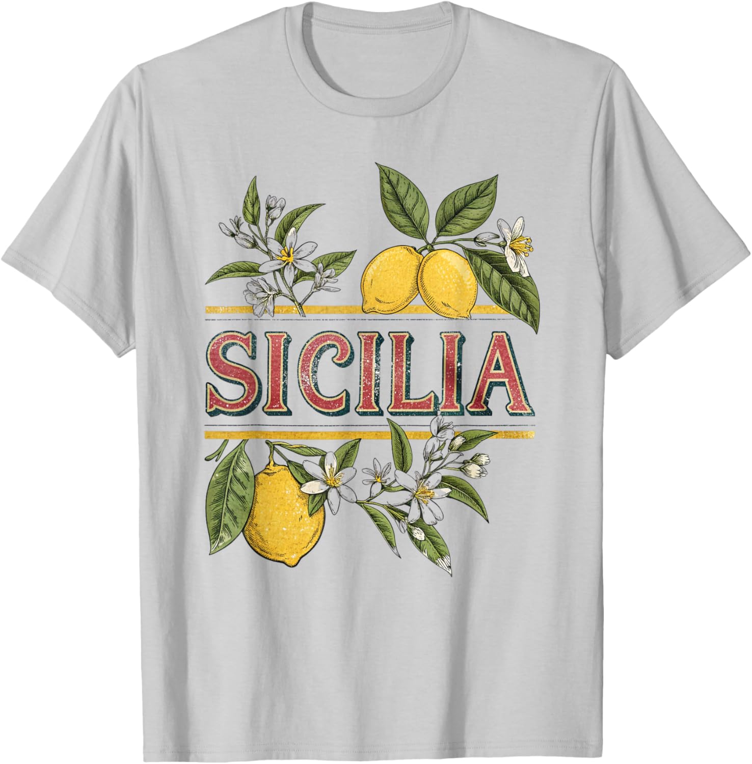 Sicilian Lemons Vintage T-Shirt | Italian Heritage Graphic Tee - 1