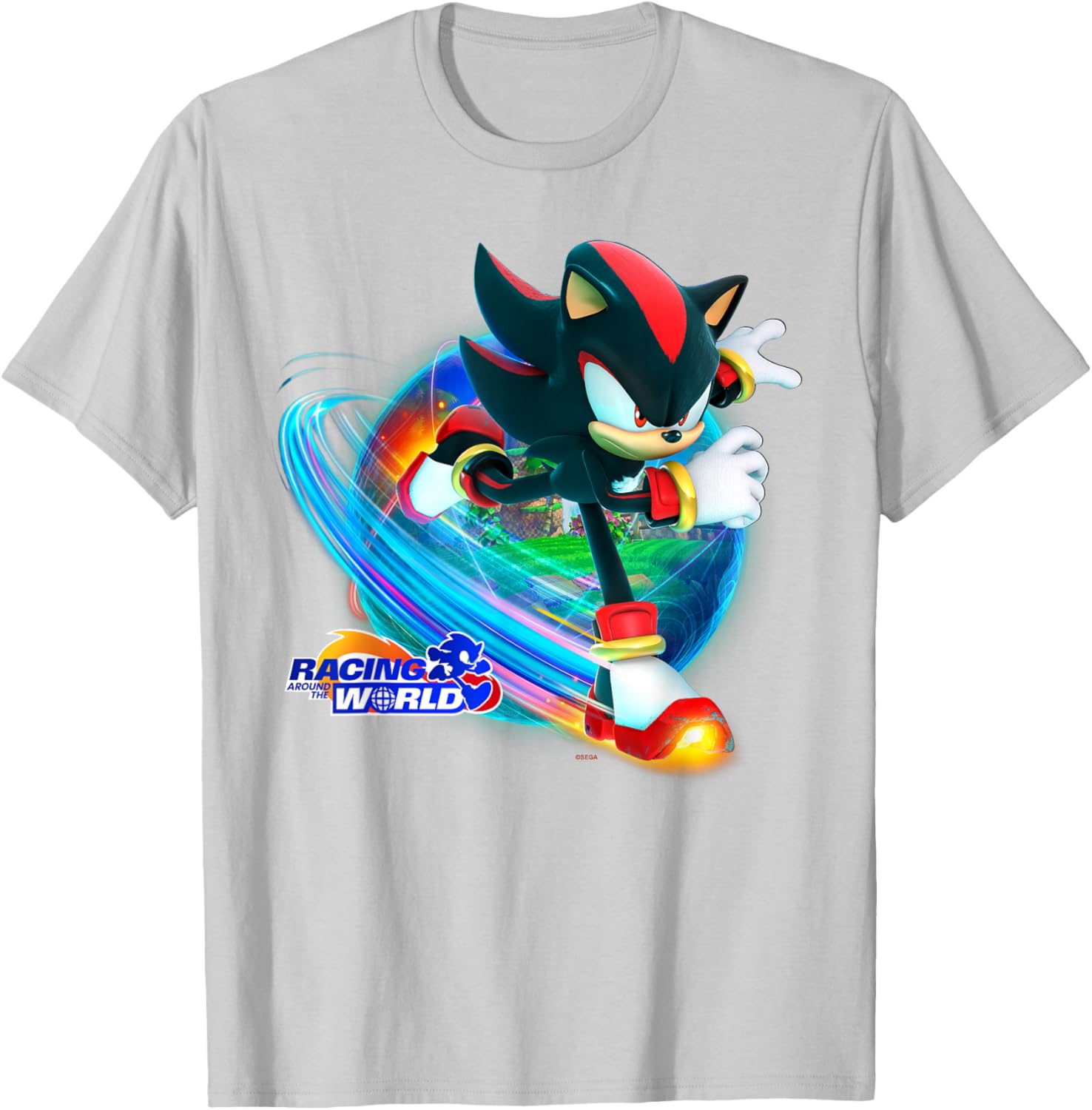 Sonic the Hedgehog Racing Around the World Shadow T-Shirt for Fans - 2