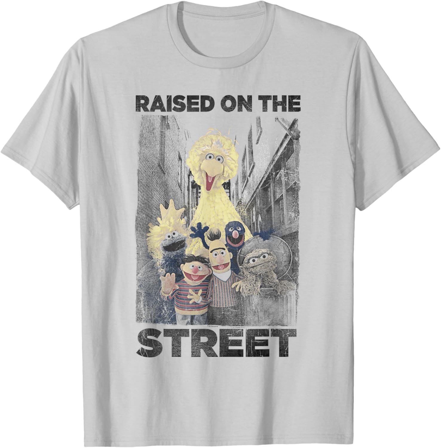 Sesame Street Raised On The Streets T-Shirt for Kids and Adults - 3
