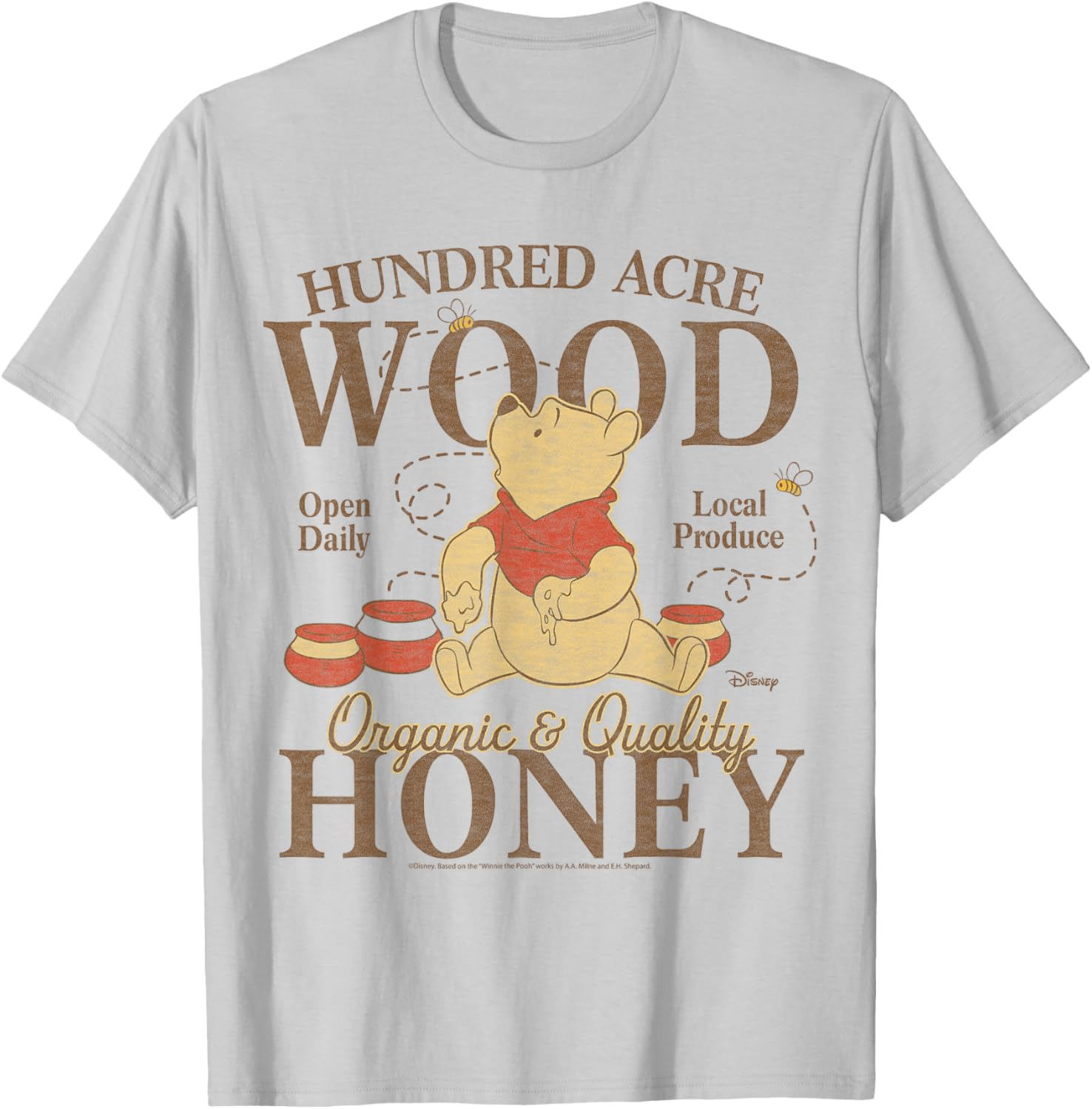 Winnie The Pooh Organic Honey T-Shirt for Kids in Hundred Acre Wood - 4