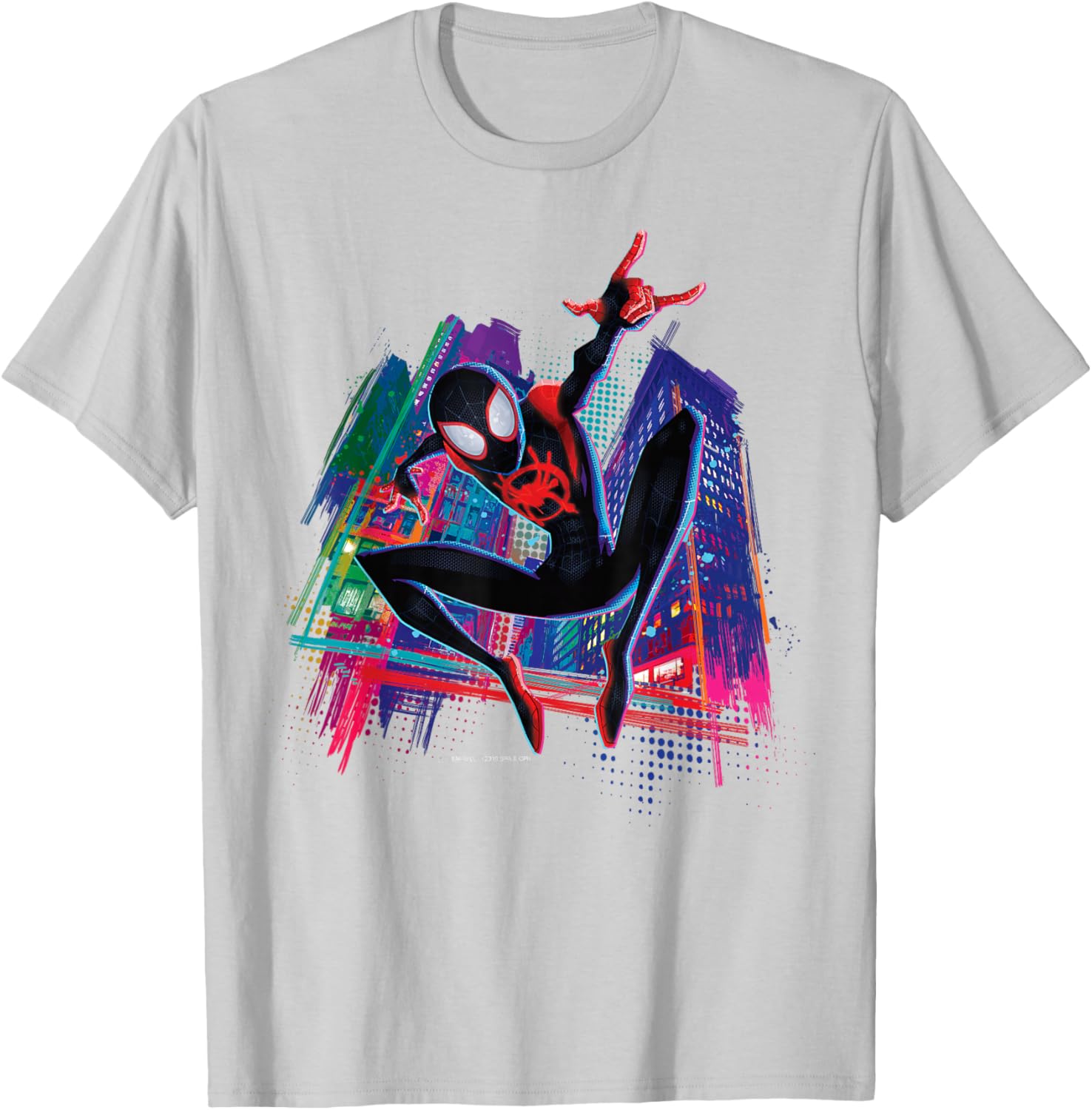 Spider-Man Miles Morales Graffiti City T-Shirt for Stylish Fans - 24