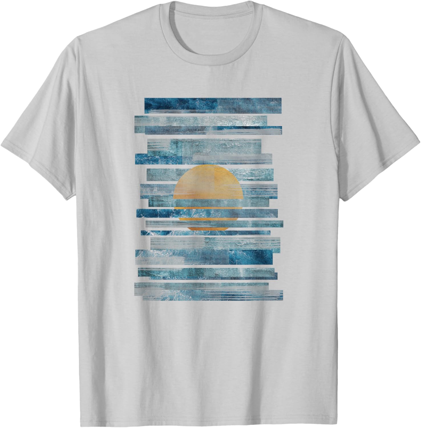 Oceanic Sunset Strips T-Shirt for Effortless Style and Comfort - 25