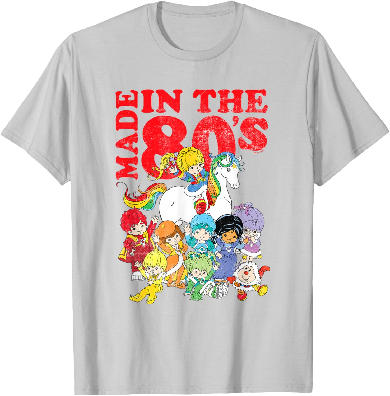 Rainbow Brite Vintage Distressed T-Shirt 80s Group Shot for Fans - 1