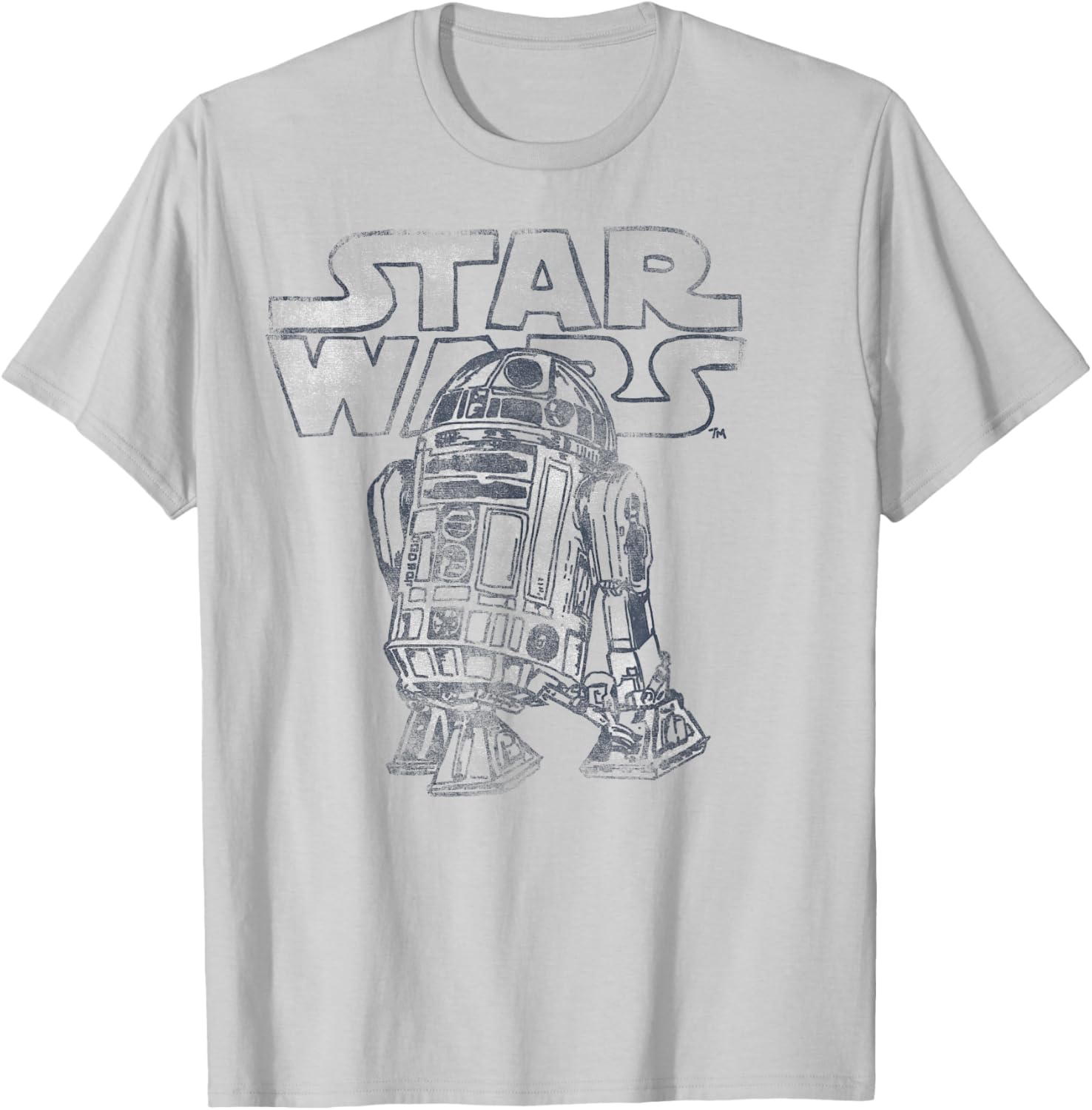 Vintage R2-D2 Distressed T-Shirt for Star Wars Fans - C2 Disney+ Style - 11