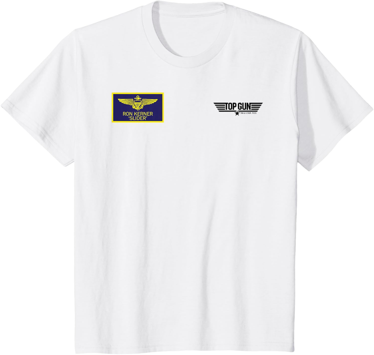 Top Gun Ron Kerner Slider Chest Badge Kids T-Shirt for Stylish Kids - 1