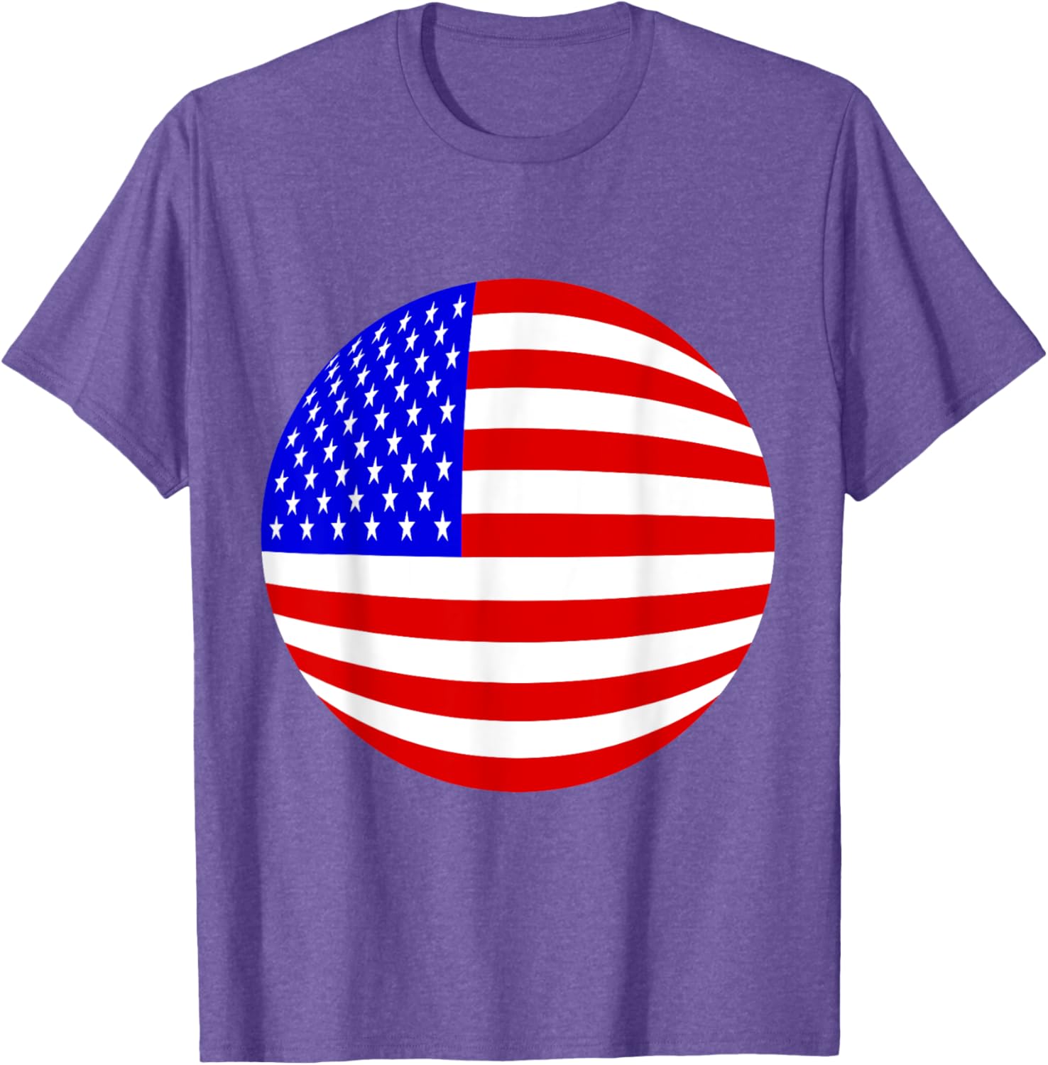 Patriotic American Flag T-Shirt with Stars and Stripes in Red and Blue - 24