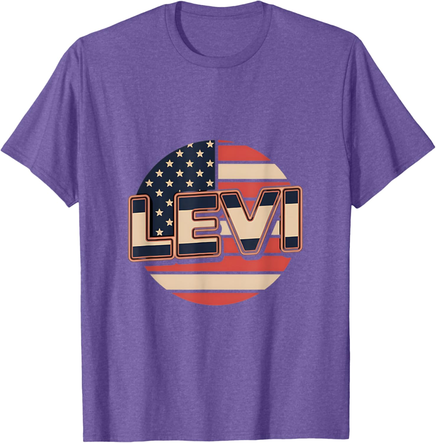 Personalized LEVI USA Flag Patriot T-Shirt for Proud Americans - 4