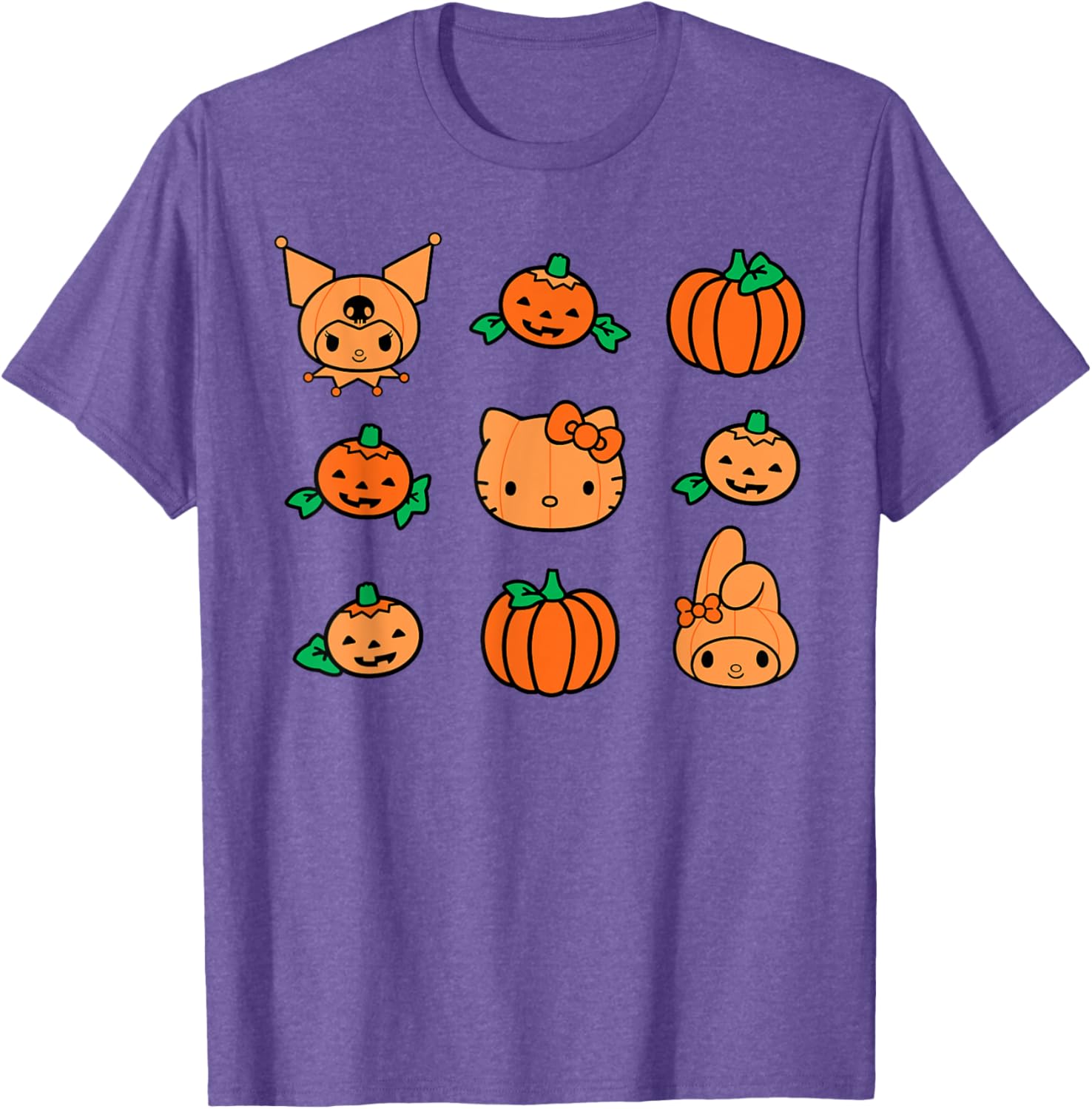 Hello Kitty My Melody Kuromi Pumpkin Halloween T-Shirt for Kids - 12