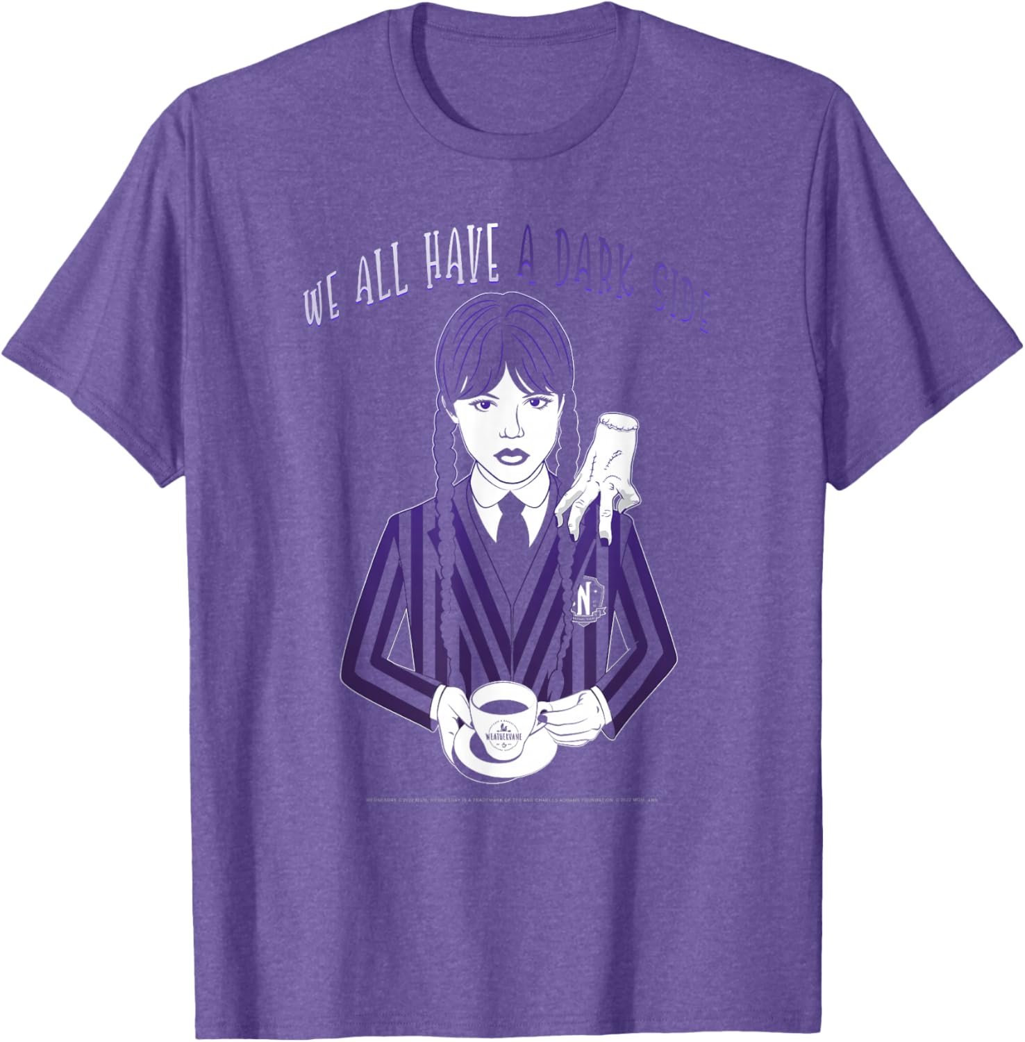 Wednesday and Thing Dark Side Quote T-Shirt Perfect for Fans and Gift Ideas - 6