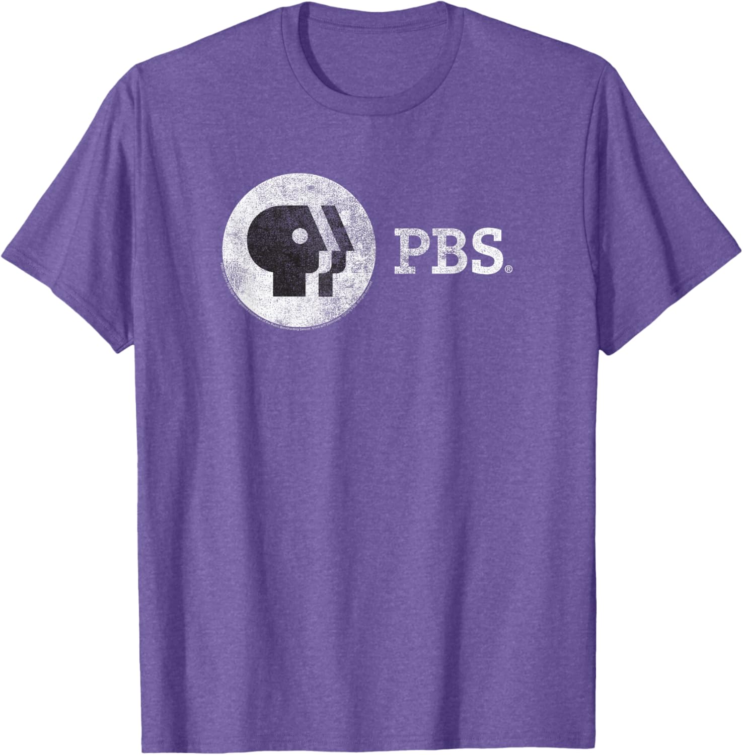 PBS Vintage Round White Logo T-Shirt for Fans of Public Broadcasting - 2