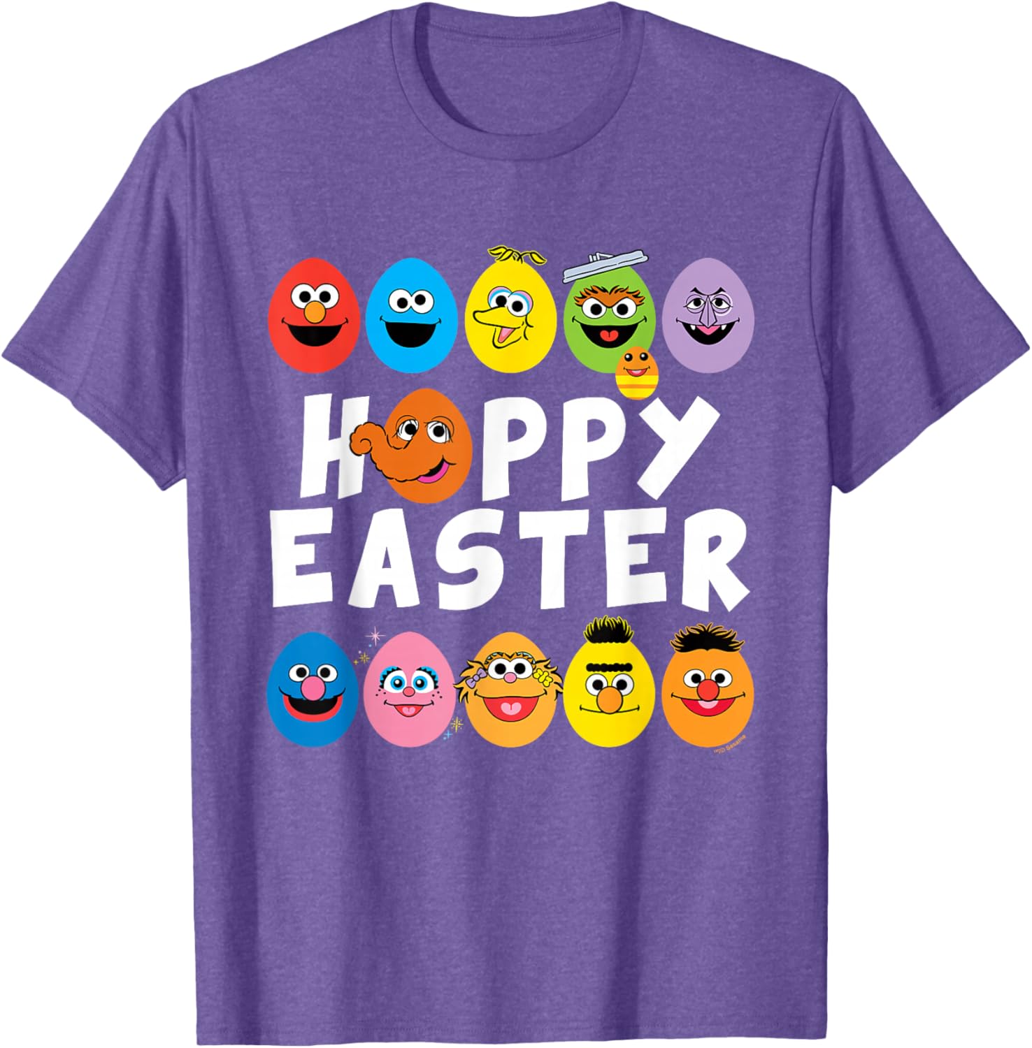 Sesame Street Hoppy Easter Character Eggs T-Shirt for Kids and Adults - 7