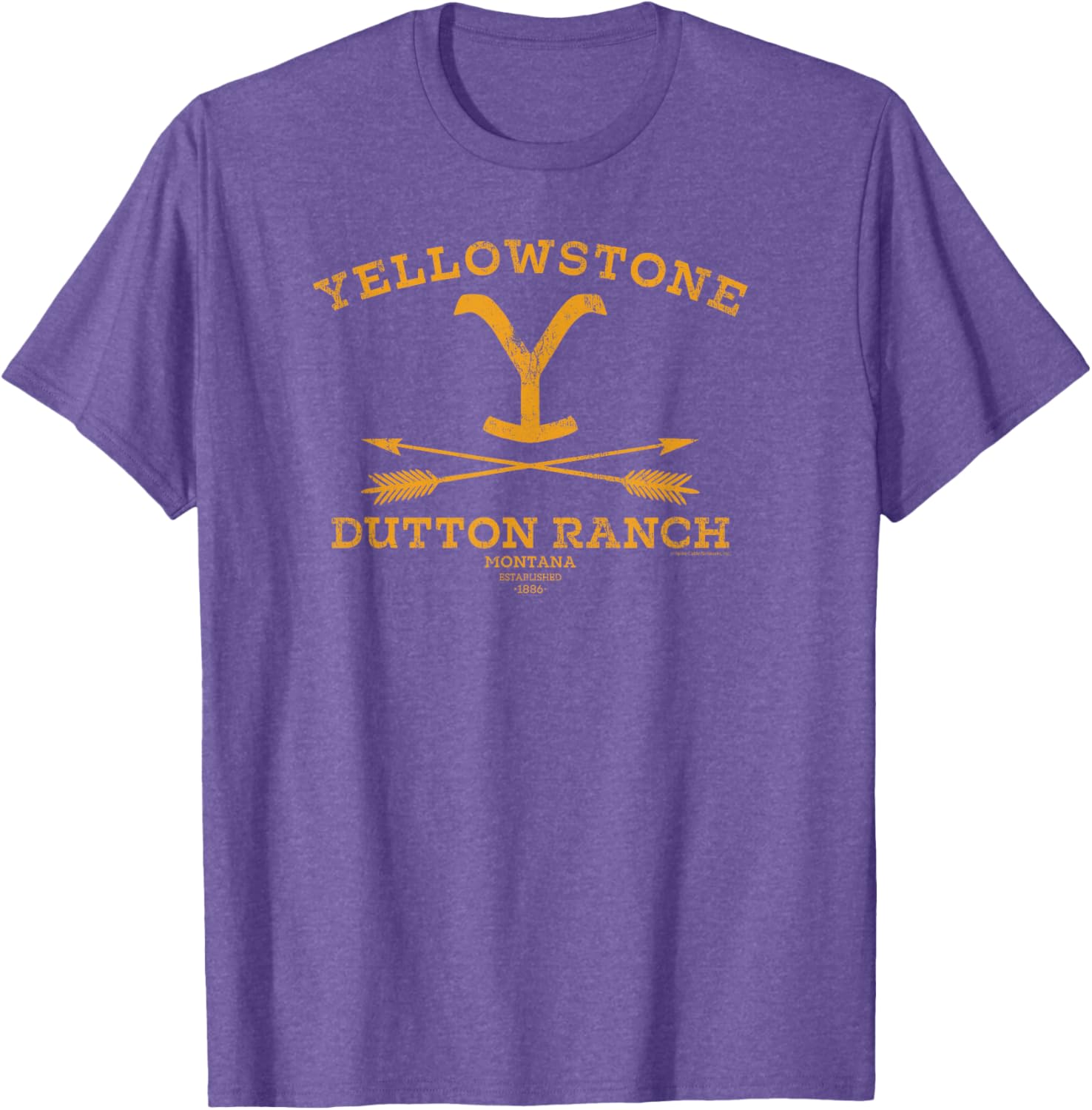 Yellowstone Dutton Ranch Arrows T-Shirt for Women - Black Crew Neck Cotton Blend - 2