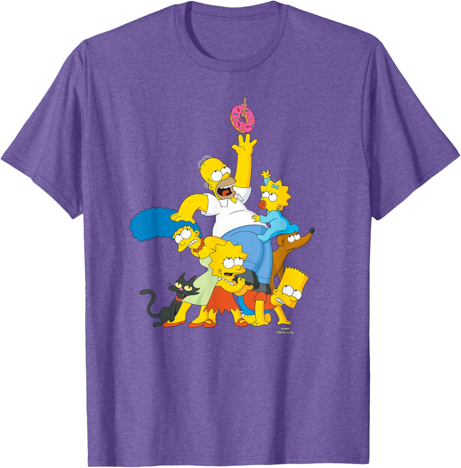 The Simpsons Family Donut Reach T-Shirt for Fun and Stylish Fans - 3