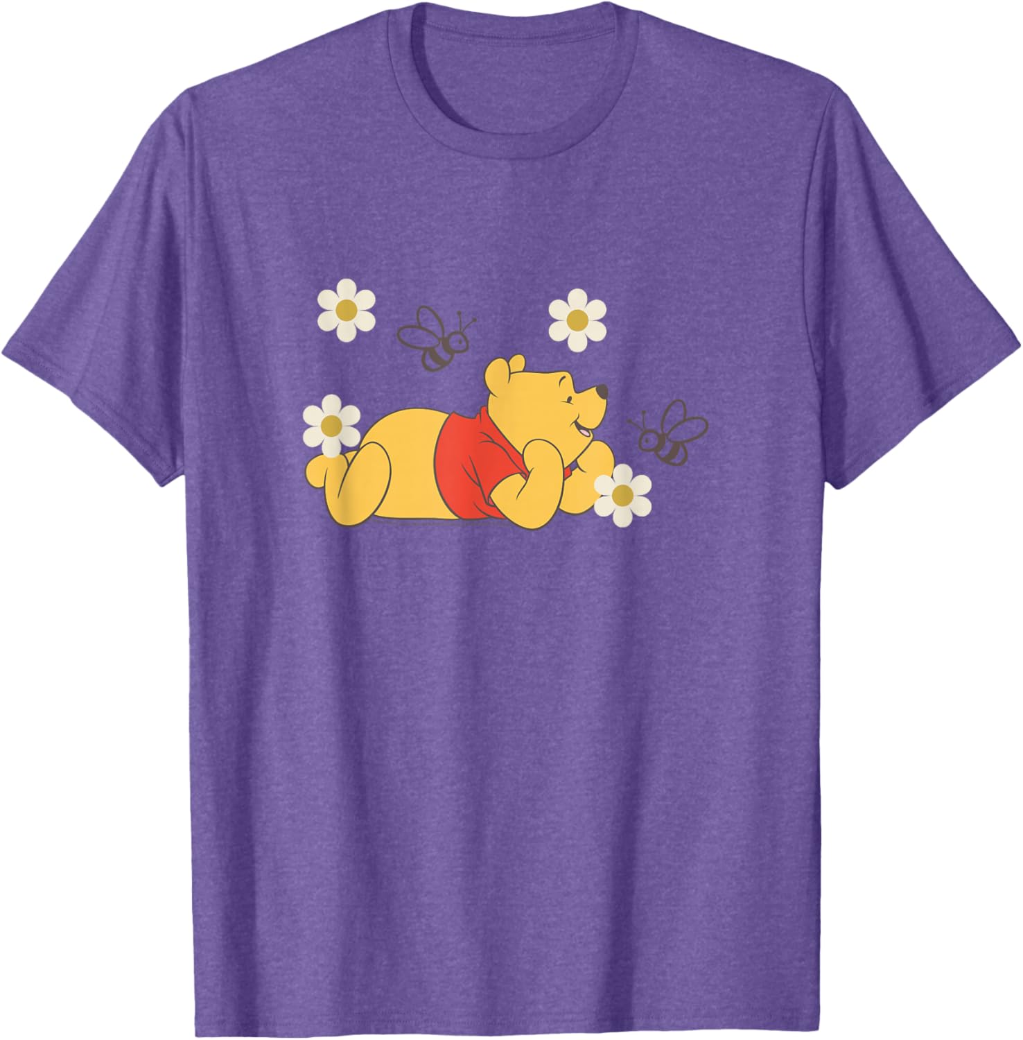 Winnie The Pooh Floral T-Shirt with Bees - Cute Nature-Inspired Apparel - 7