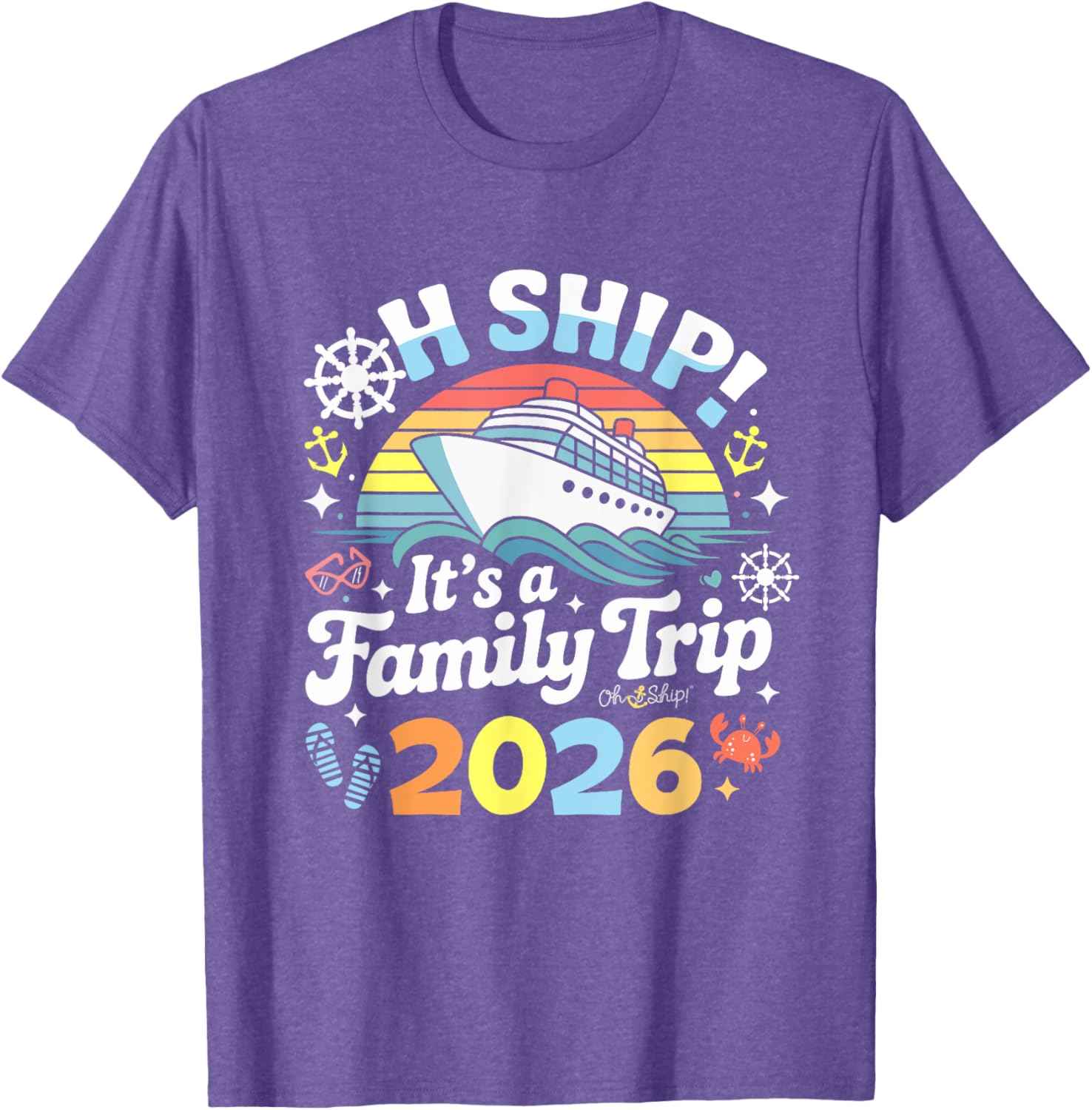 Oh Ship It's a Family Trip 2026 Matching Cruise T-Shirt for All Ages - 12