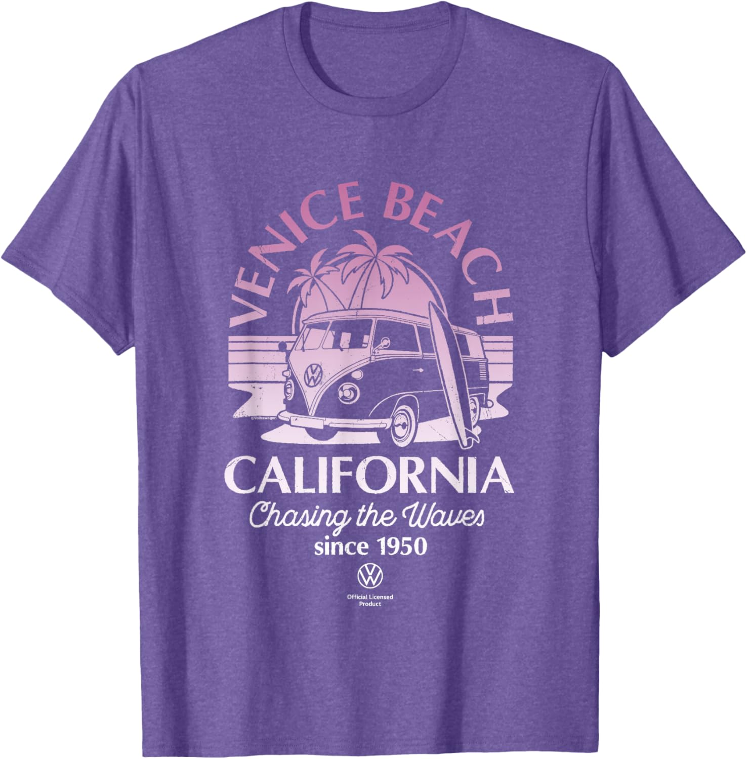 Type 2 T1 Campervan Venice Beach California T-Shirt for Adventure Lovers - 3