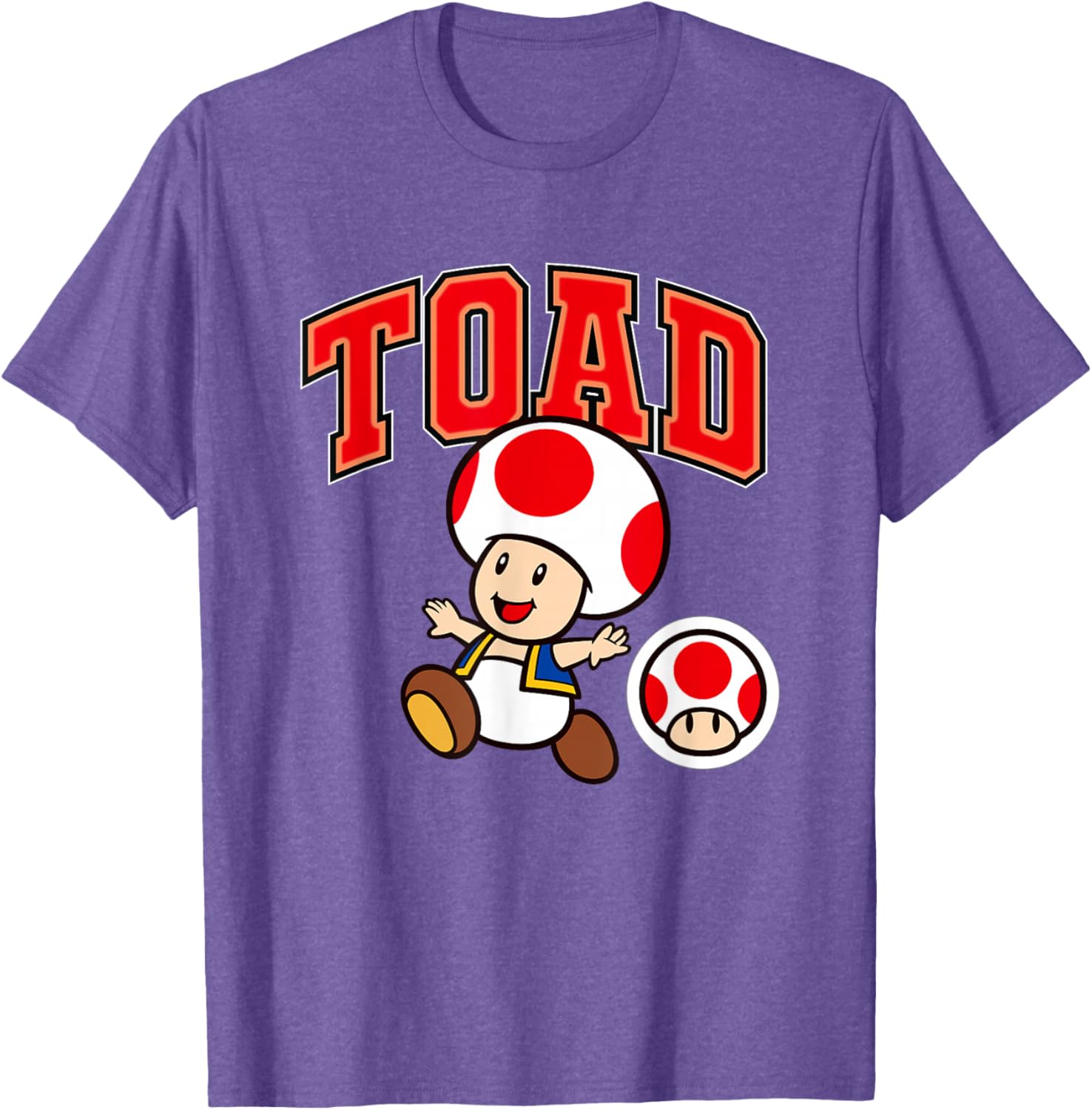 Super Mario Toad Collegiate Style T-Shirt for Fun Gaming Fashion - 4