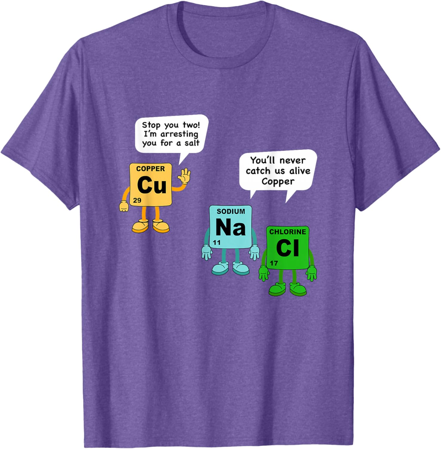 Salt and Copper Chemistry T-Shirt for Students - Fun Science Apparel - 4