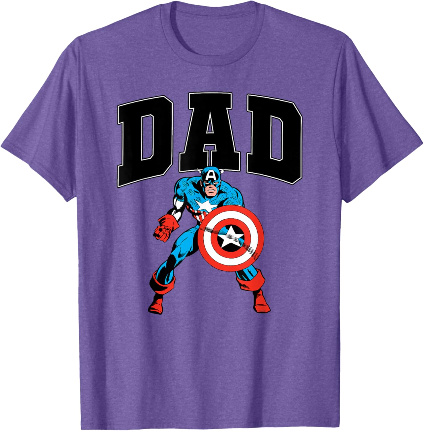 Retro Captain America Dad T-Shirt for Marvel Comics Father's Day Gift - 7