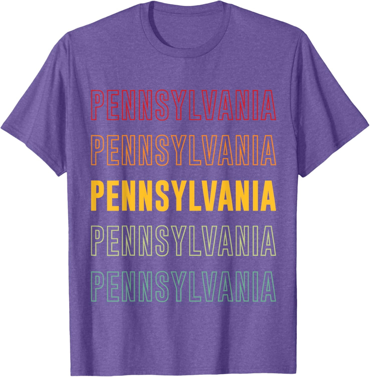 Vibrant Pennsylvania Rainbow T-Shirt for Stylish Comfort and Fun Fashion - 6
