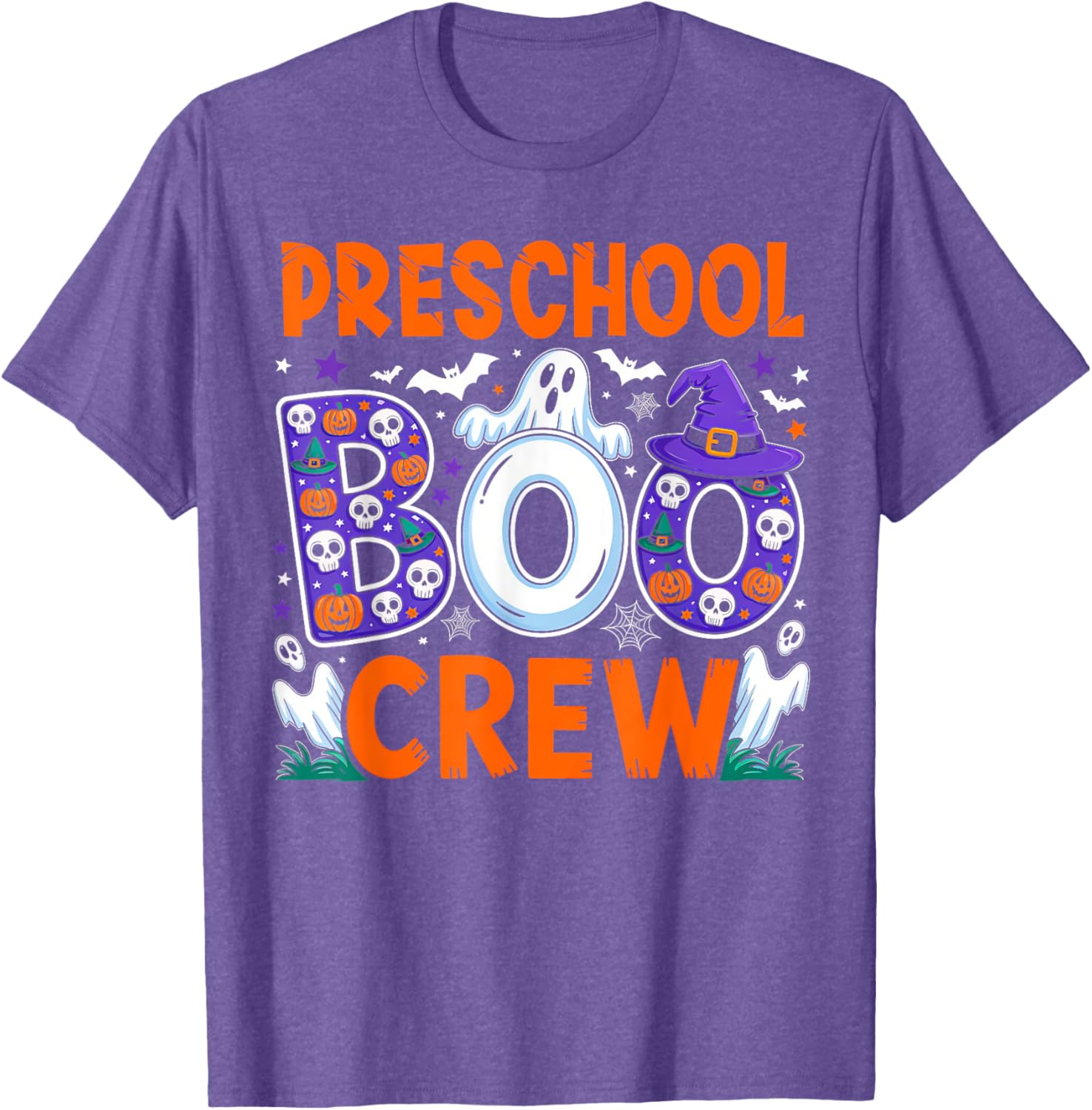 Funny Halloween T-Shirt for Preschool Teachers and Students Boo Crew - 2