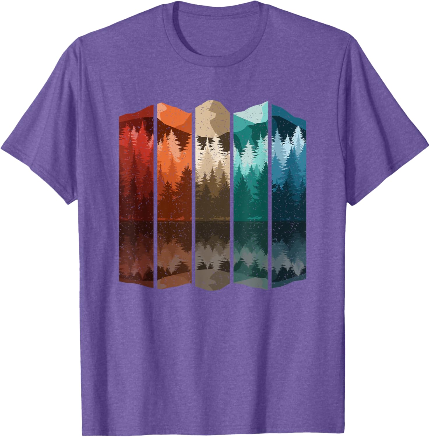 Vintage Mountain Forest Tree T-Shirt for Men - Retro Nature Style Apparel - 7