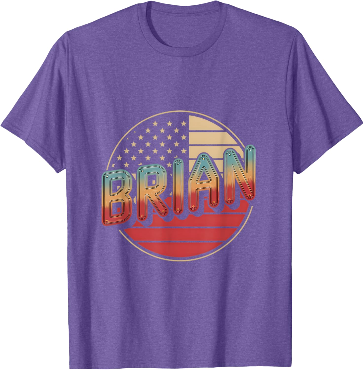 Personalized BRIAN USA Flag Patriot T-Shirt for Proud Americans - 5