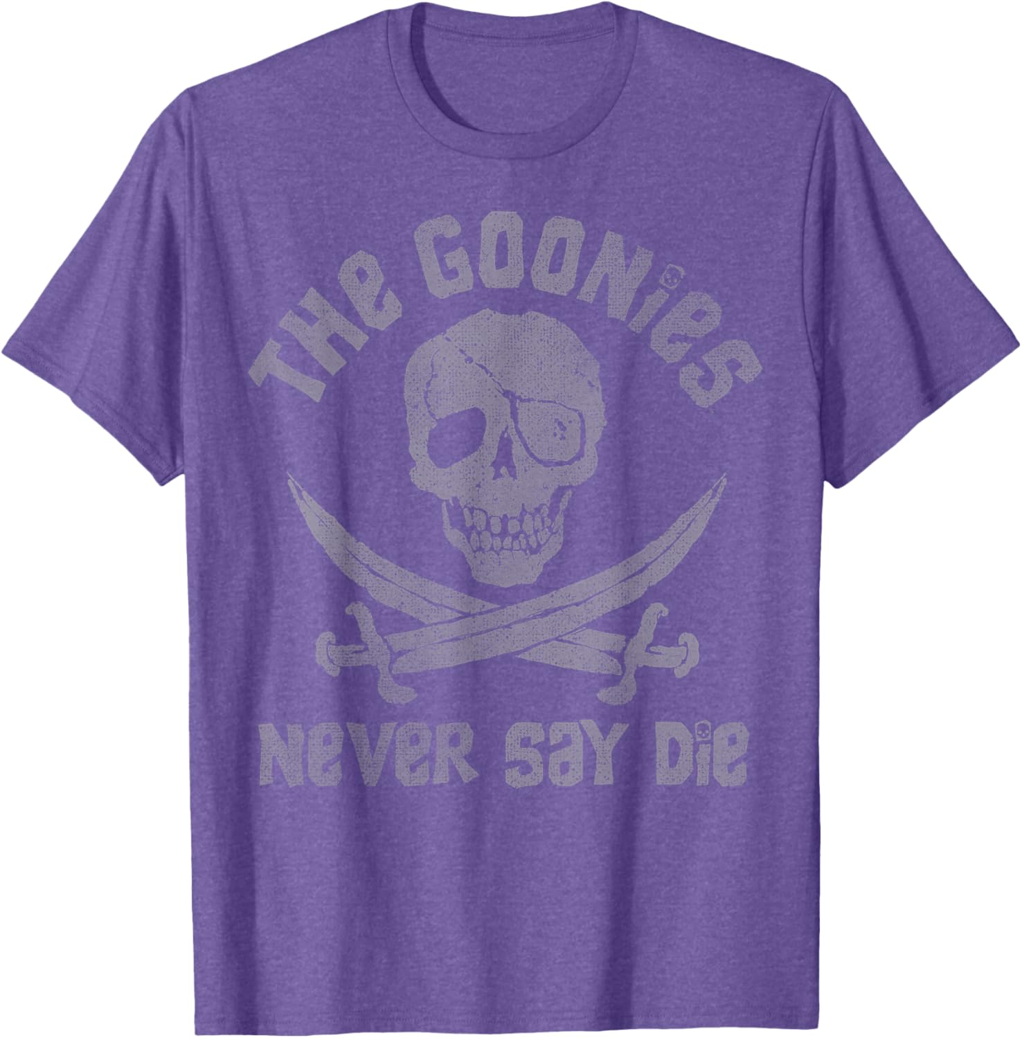The Goonies Never Say Die Distressed Skull Swords Logo T-Shirt - 9