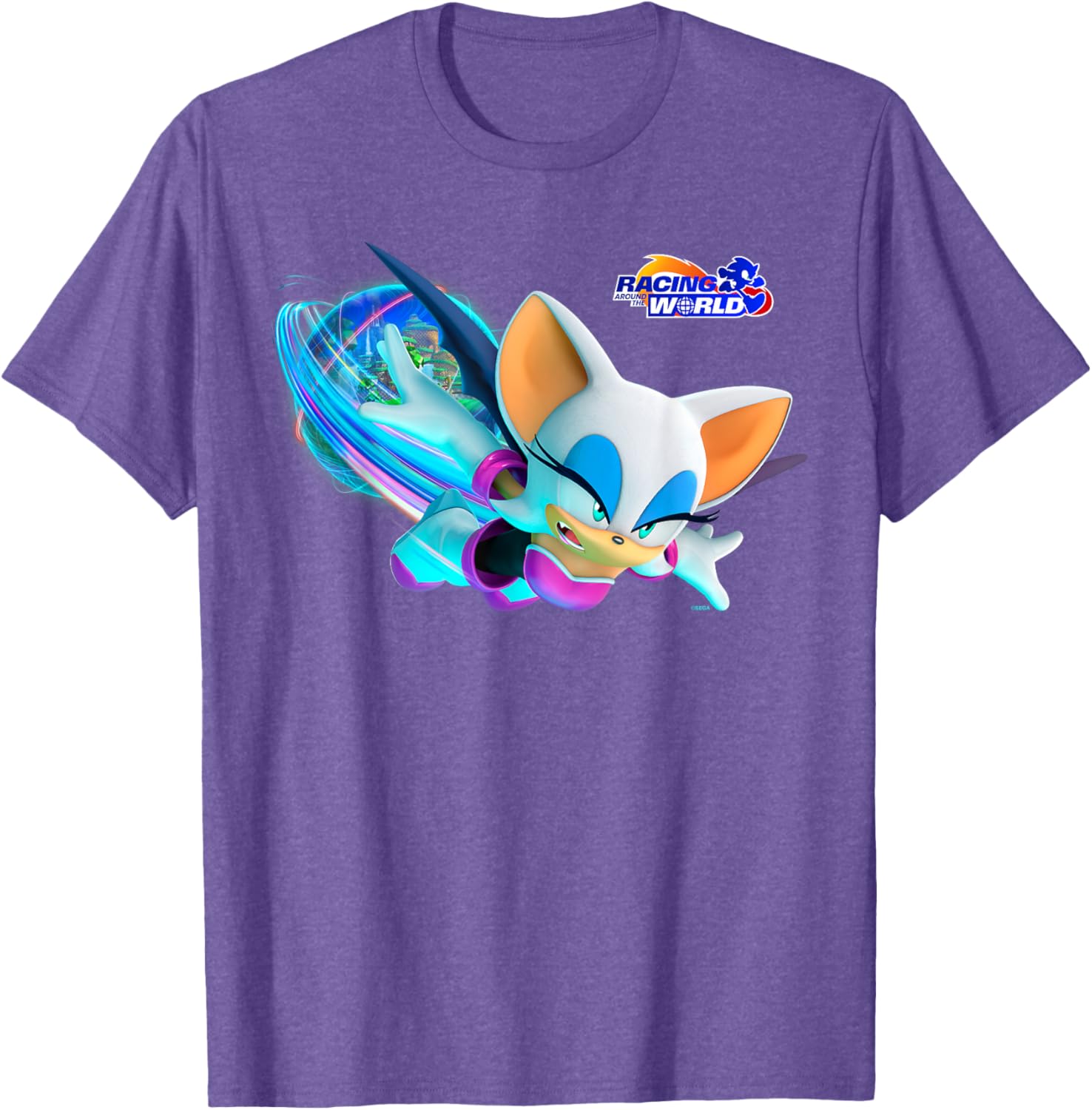 Sonic the Hedgehog Racing Around the World Rouge T-Shirt for Fans - 5
