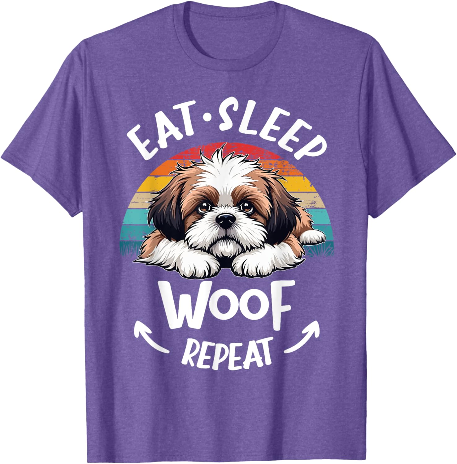 Shih Tzu Eat Sleep Repeat Fun T-Shirt for Men and Women - 8