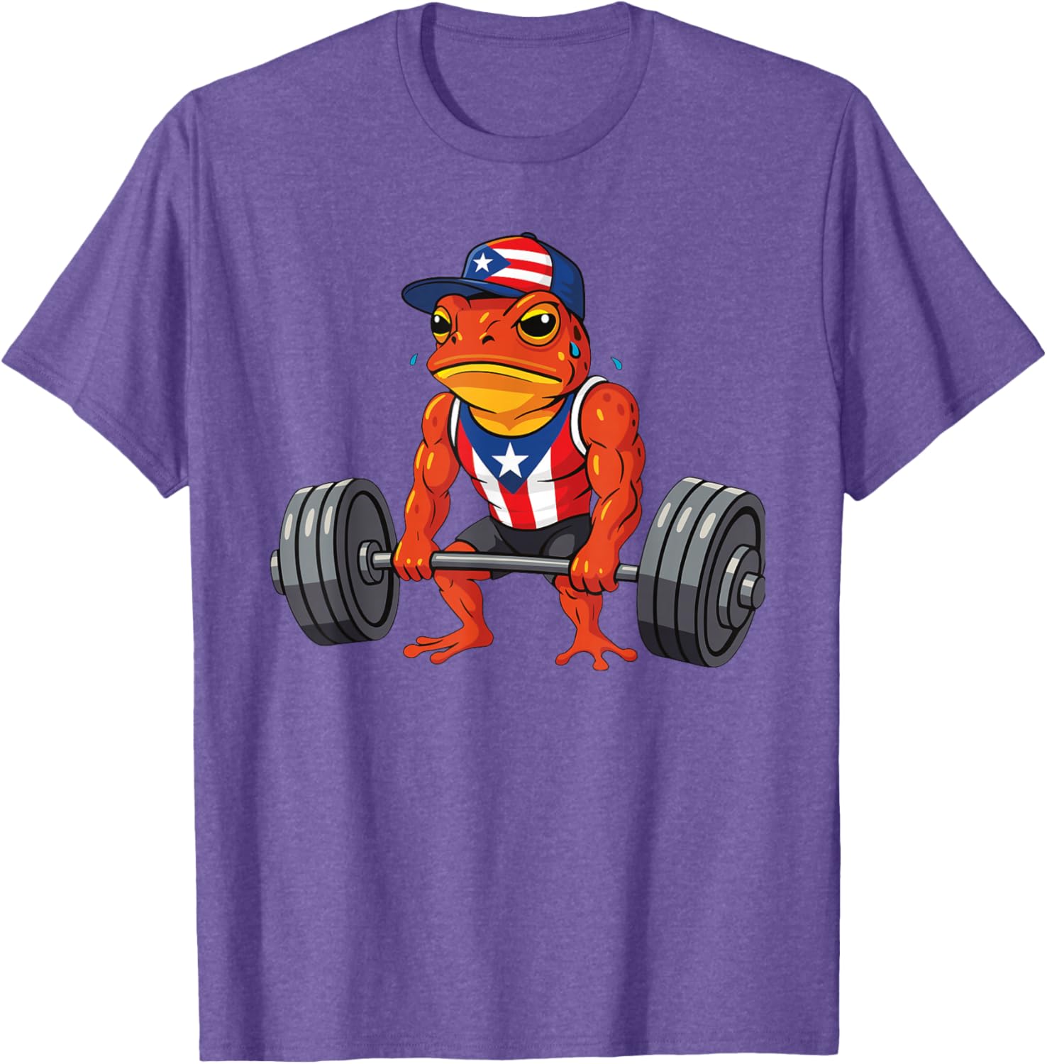 Taino Coqui Frog Gym Training T-Shirt with Puerto Rico Flag Design - 7