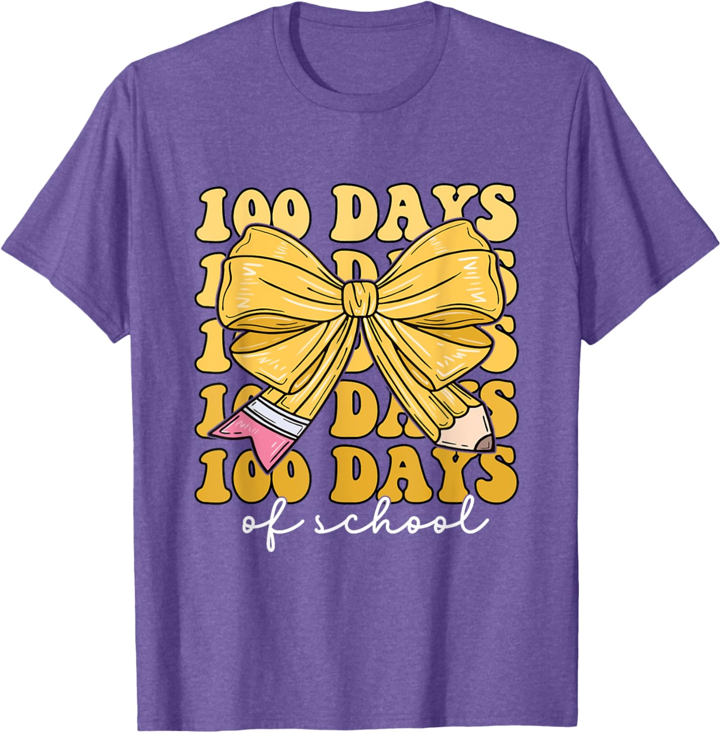 100 Days of School Coquette Bow T-Shirt for Girls Fun and Stylish - 10