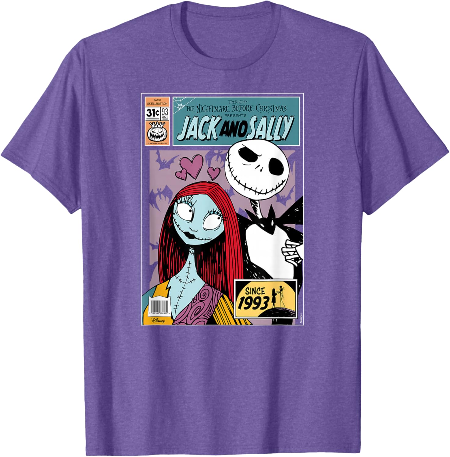 Jack and Sally Nightmare Before Christmas T-Shirt for Fans and Collectors - 2