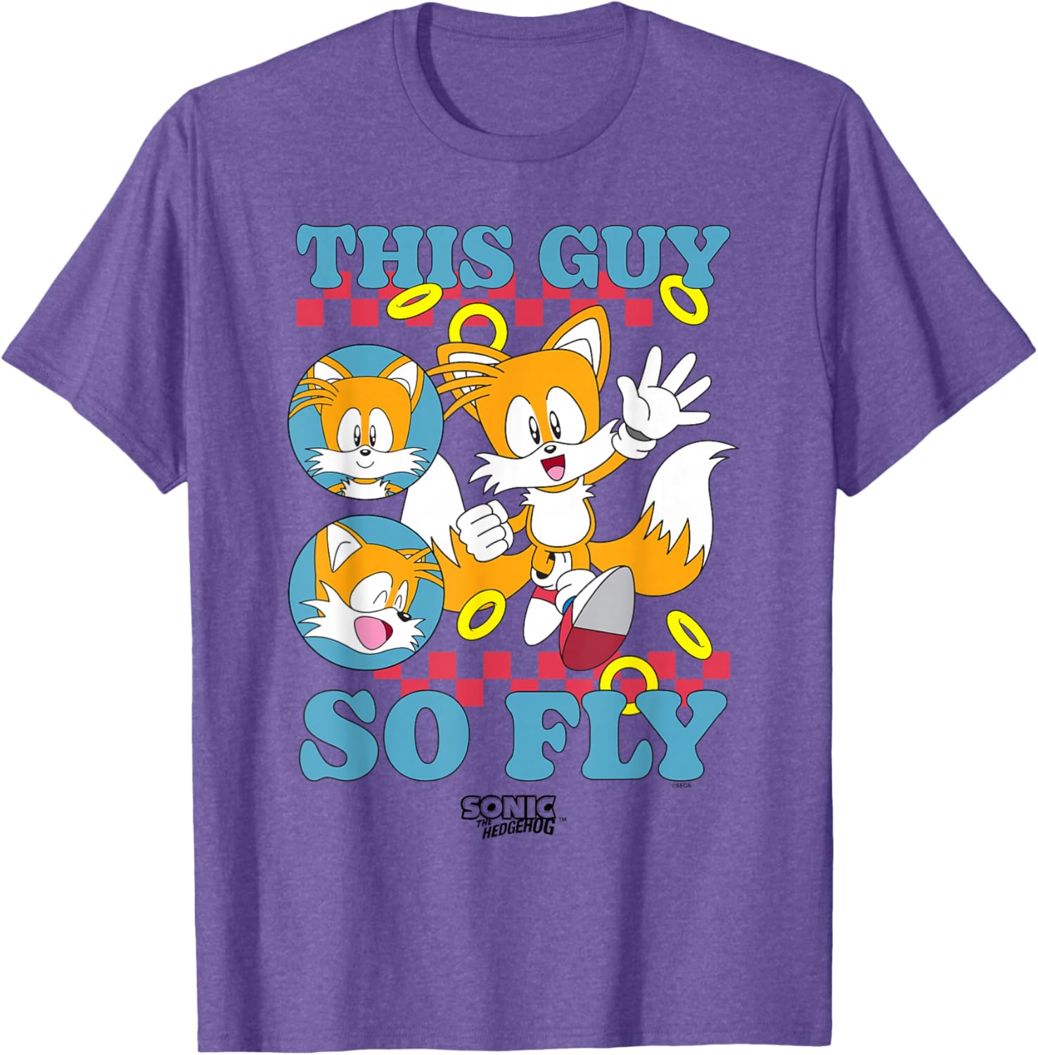Sonic The Hedgehog Vintage Tails Logo T-Shirt for Fans and Collectors - 7