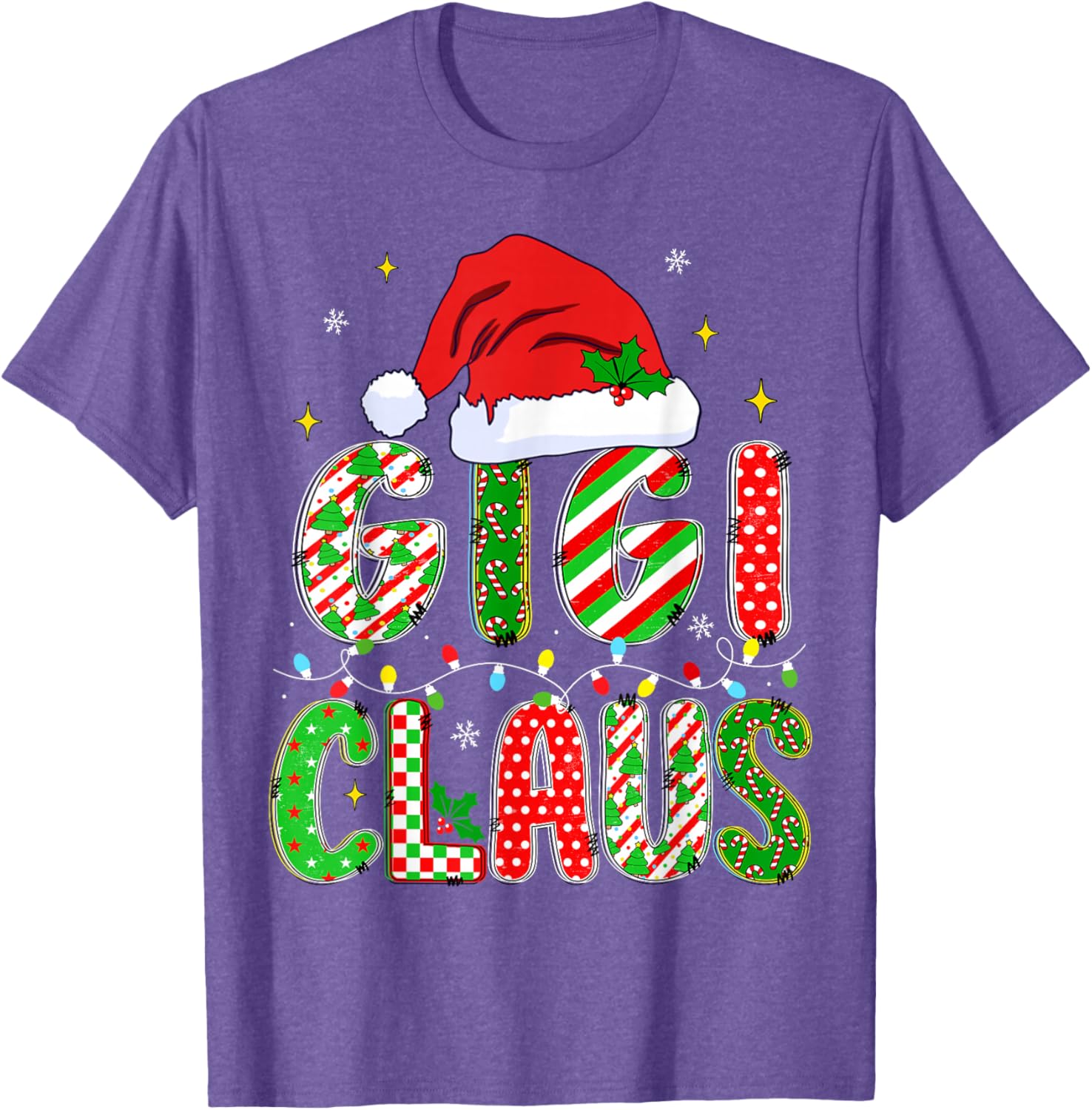 Festive HUGvyn Mom Matching Pajama T-Shirt for Family Christmas Fun - 20