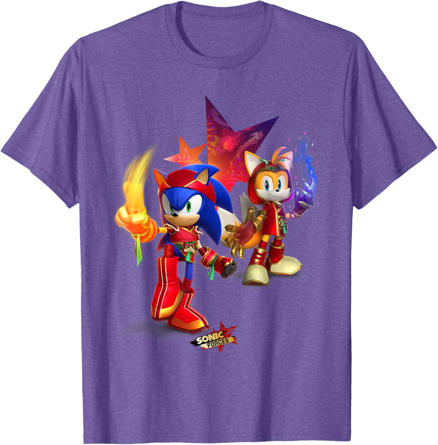Sonic Forces Dragonfire Sonic and Dragonclaw Tails T-Shirt for Fans - 24