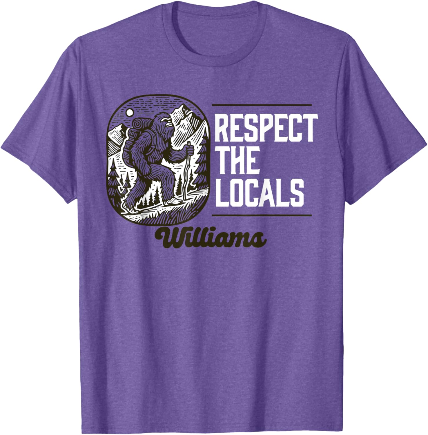 Williams Respect the Locals Bigfoot Hiking T-Shirt for Adventure Lovers - 9