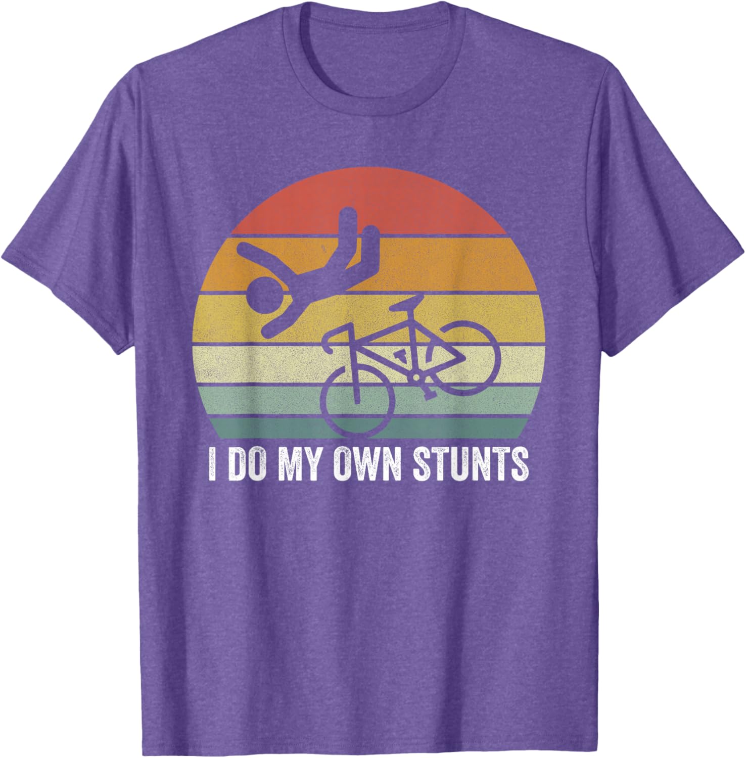 Vintage Retro I Do My Own Stunts Shirt for Bike Lovers - Fun T-Shirt - 8