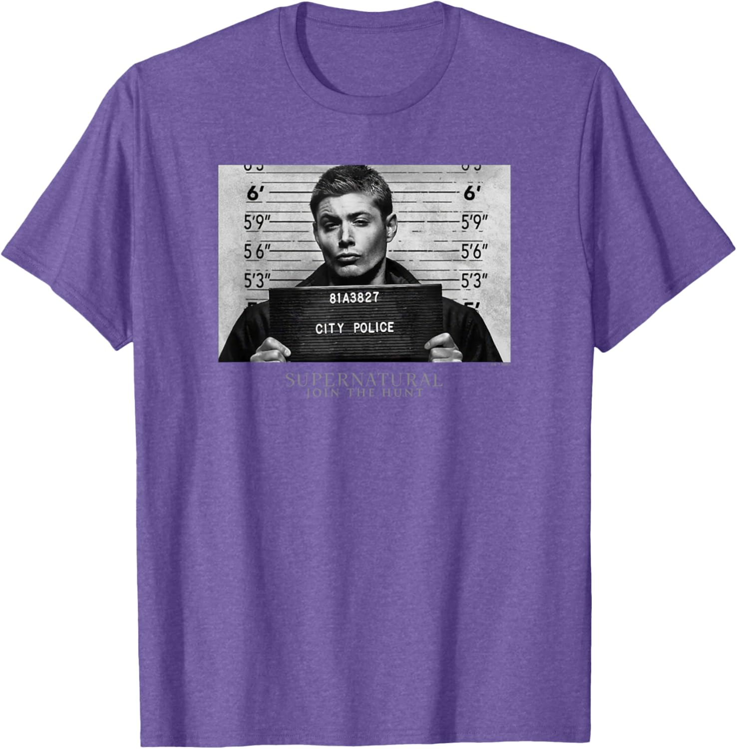Supernatural Dean Winchester Mugshot Portrait T-Shirt for Fans - 3