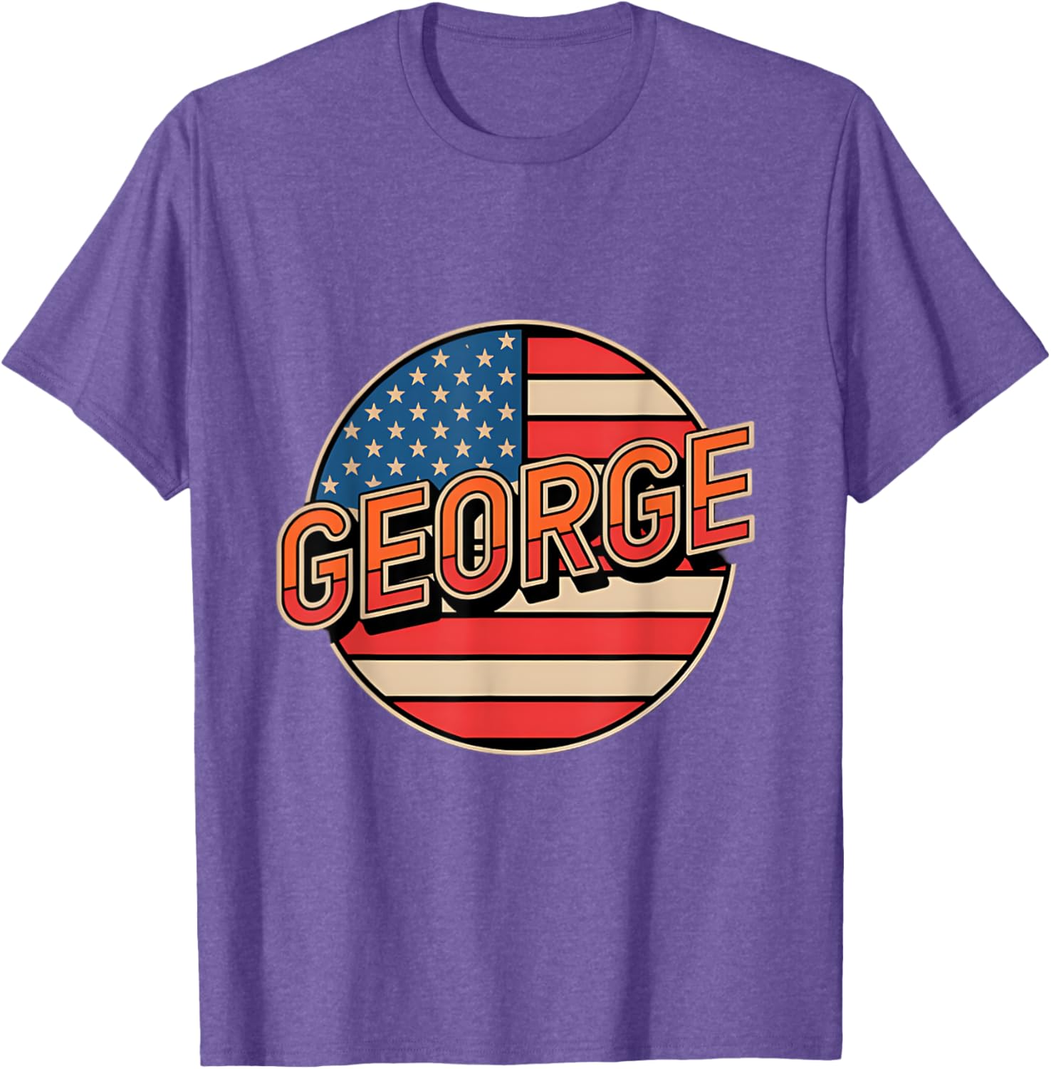 Personalized GEORGE USA Flag T-Shirt for Proud Patriots - 14