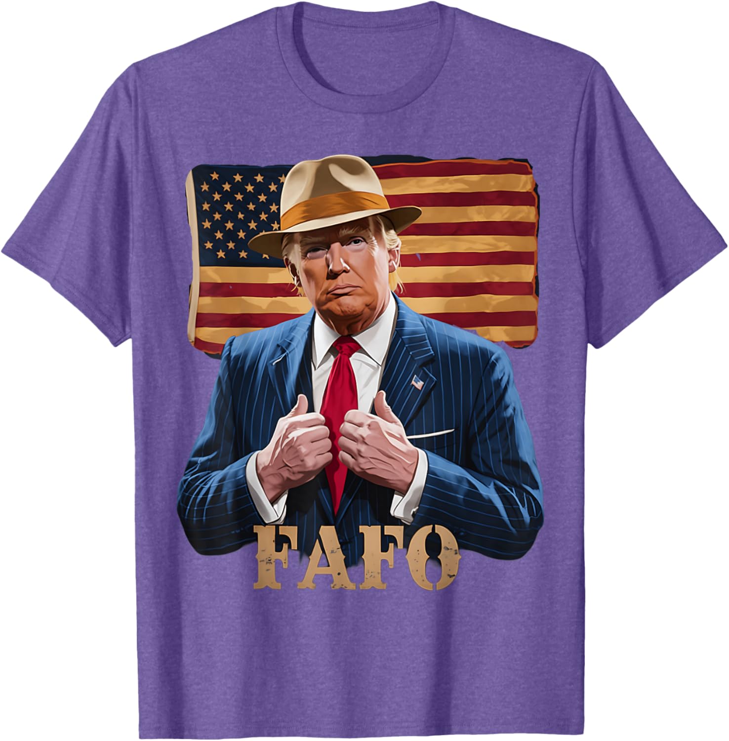 President Trump FAFO US Flag T-Shirt for Patriotic Fans and Supporters - 13
