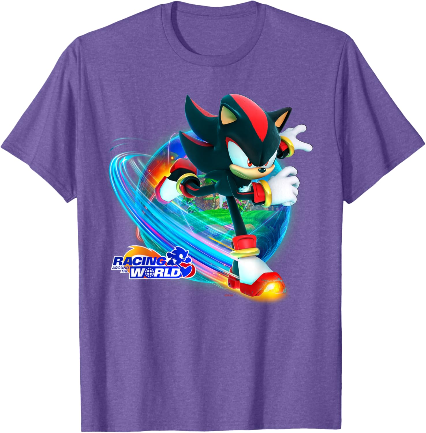 Sonic the Hedgehog Racing Around the World Shadow T-Shirt for Fans - 8