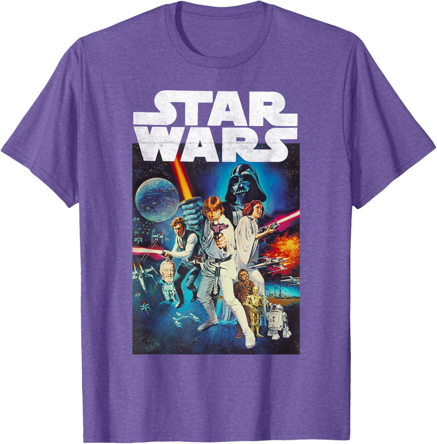 Star Wars Vintage Cast Poster T-Shirt for Disney Fans and Collectors - 14