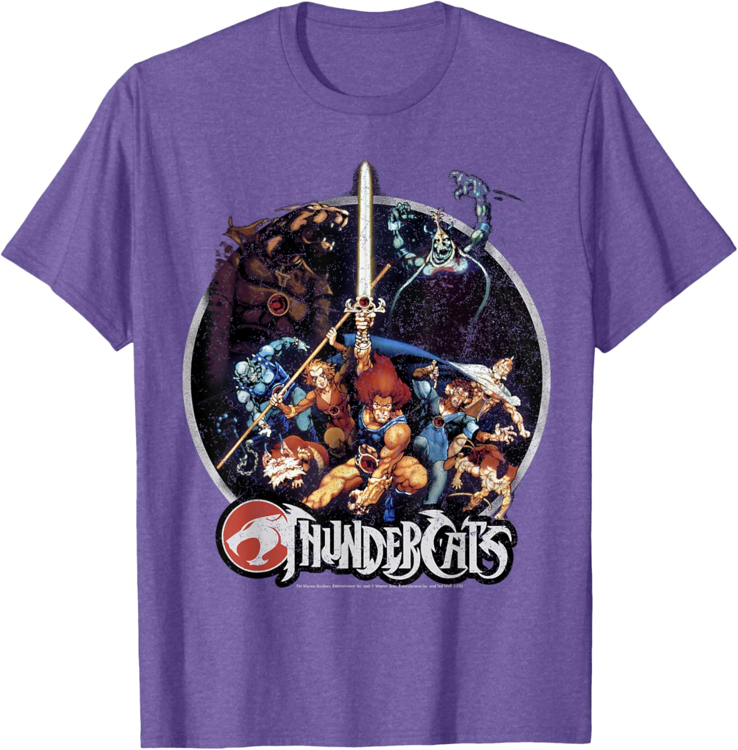 ThunderCats Vintage Circle T-Shirt for Fans of Classic 80s Animation - 7